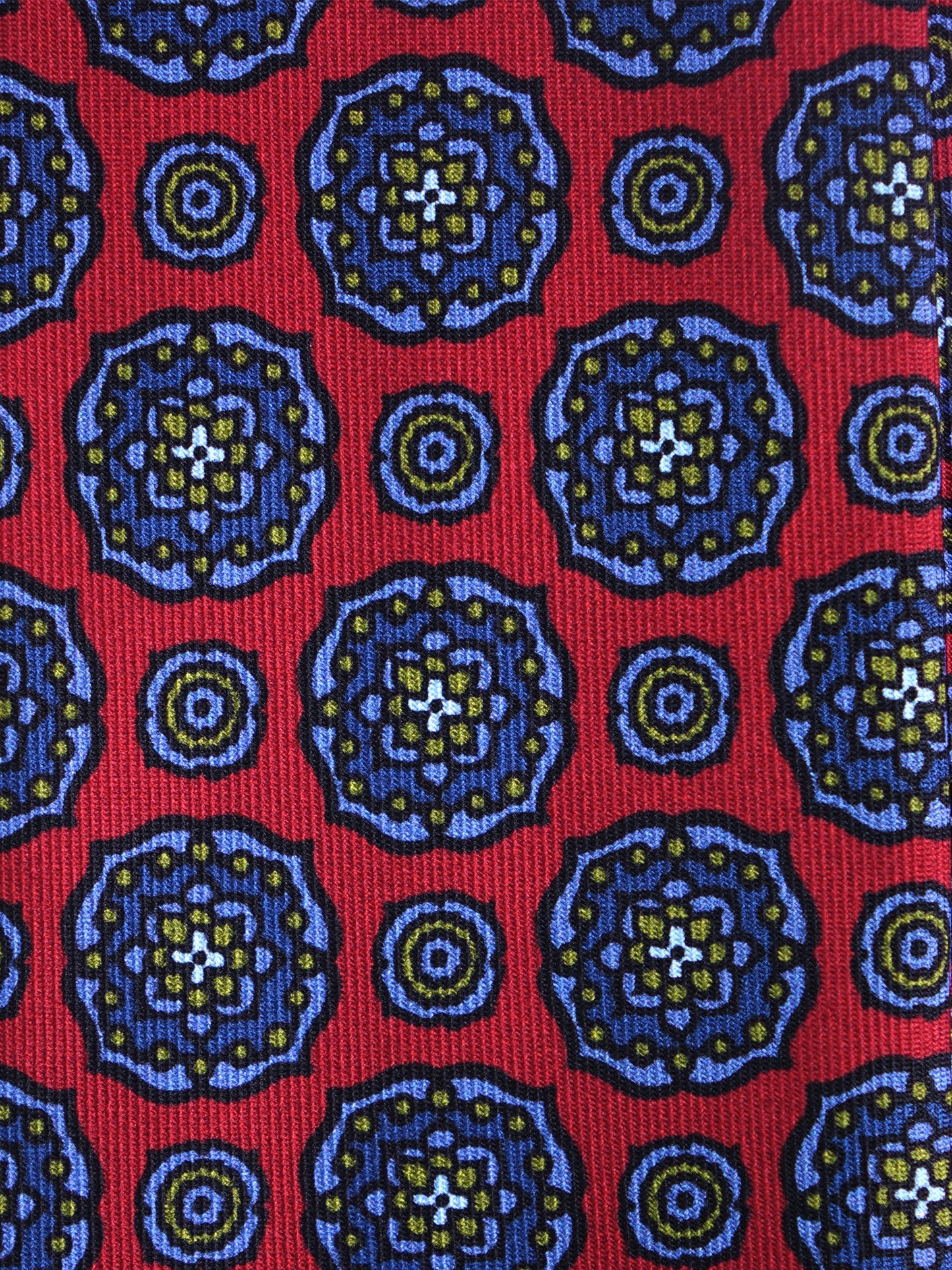 ADAMS 3-fold tie in red madder silk