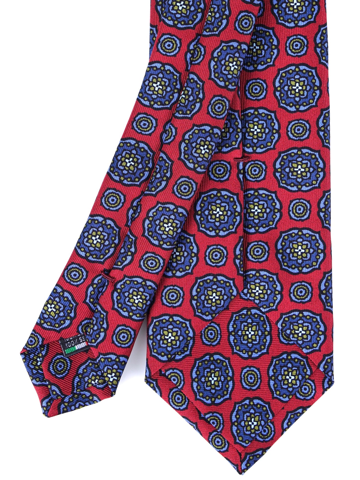 ADAMS 3-fold tie in red madder silk