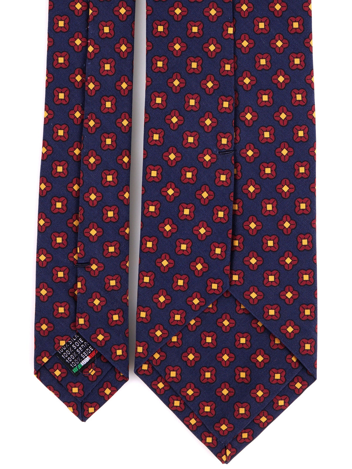 AGHATA blue 3-fold tie in madder silk