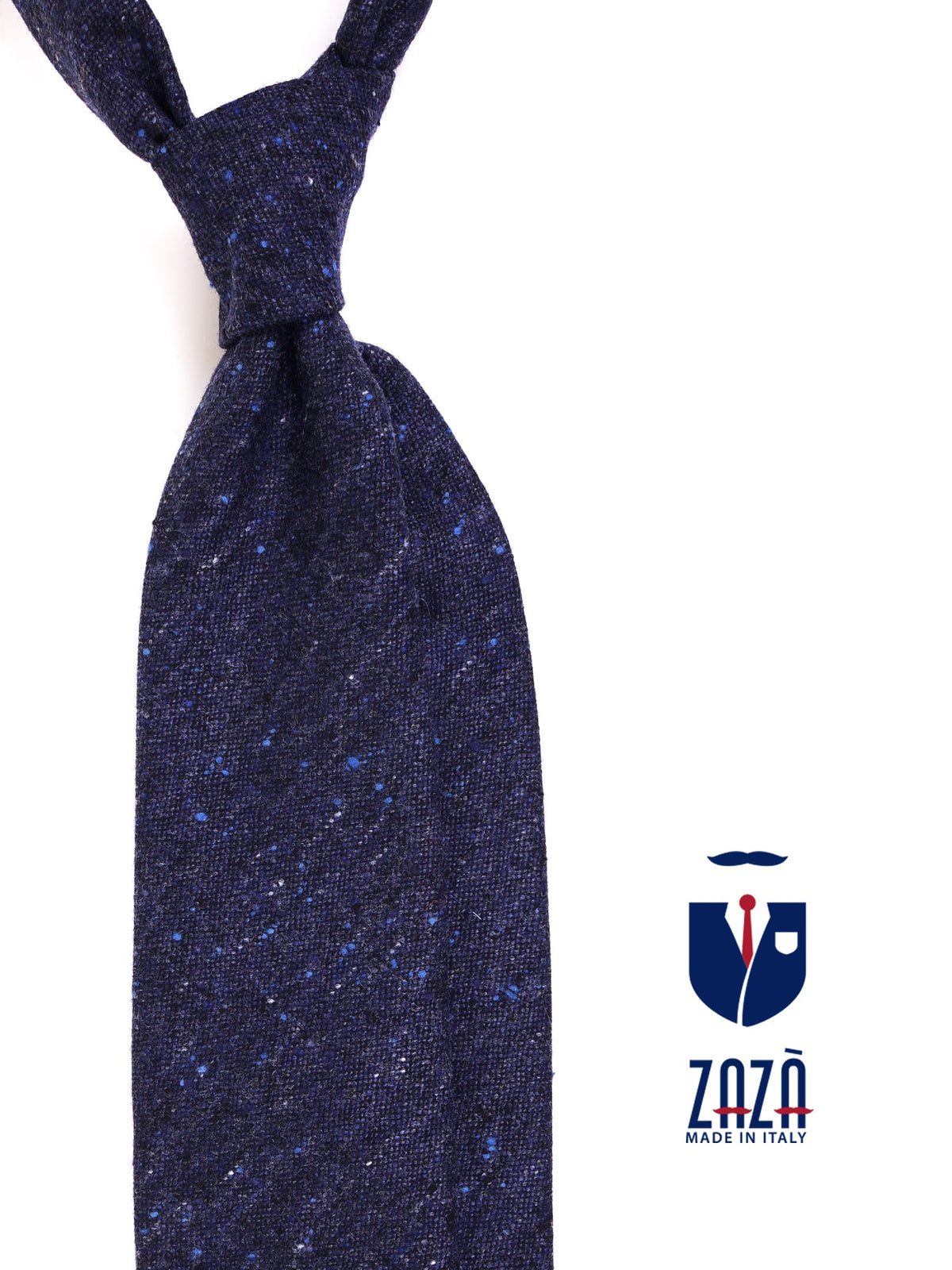 AIMERS pure wool navy blue 3-fold tie