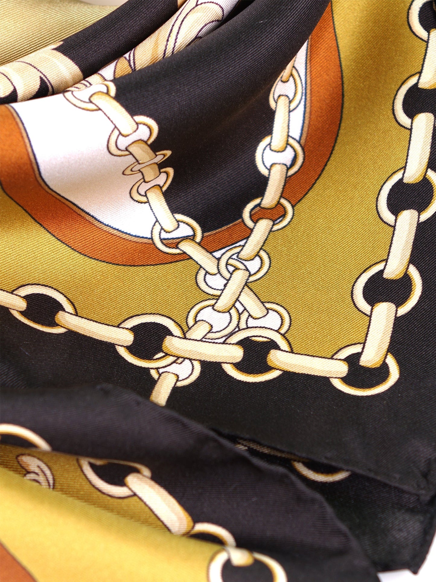 Alena Beige Print Silk Foulard 90x90cm