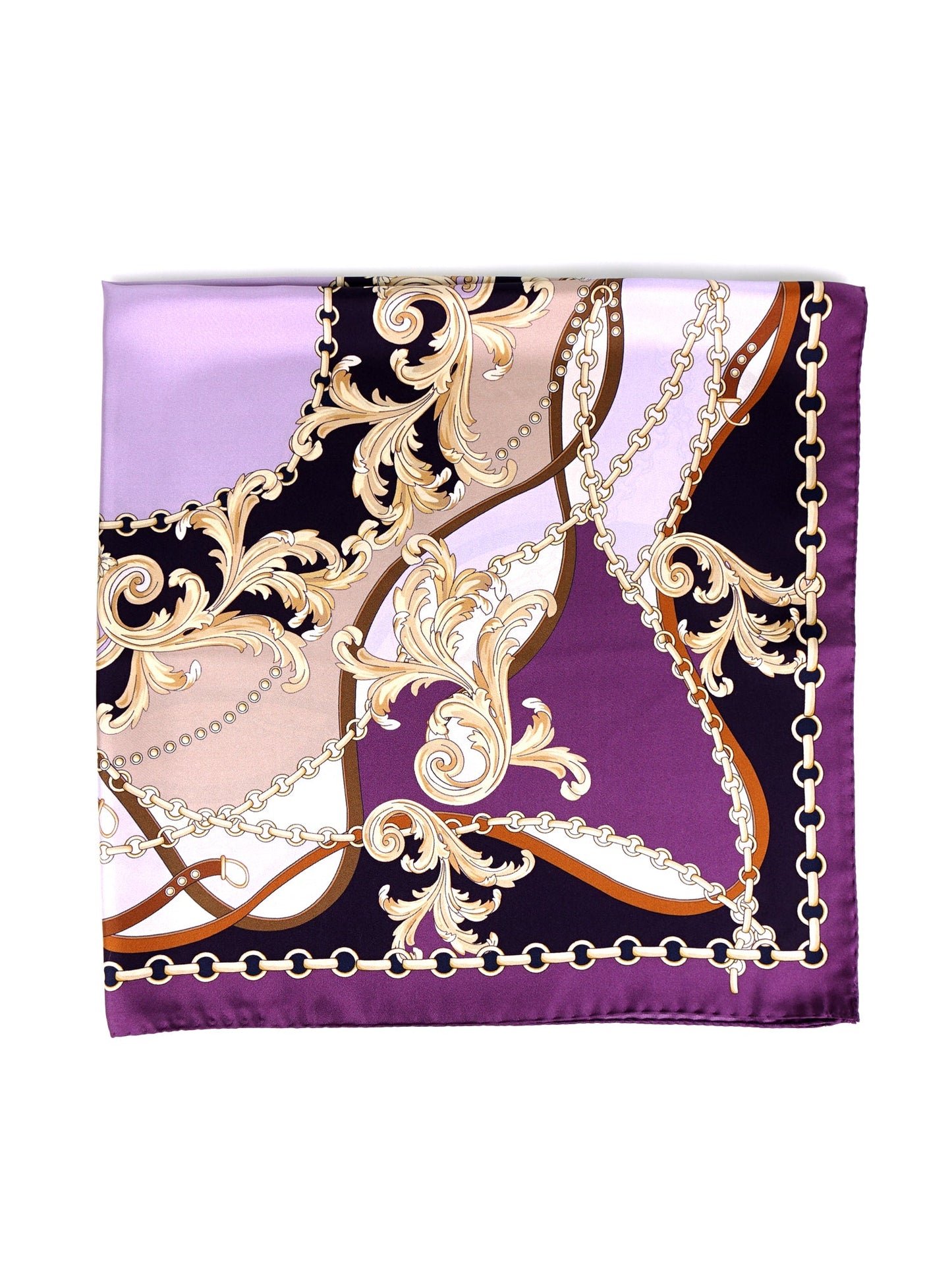 Alena Wisteria Print 90x90cm Silk Foulard