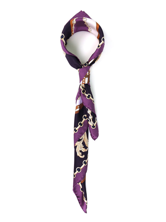 Alena Wisteria Print 90x90cm Silk Foulard