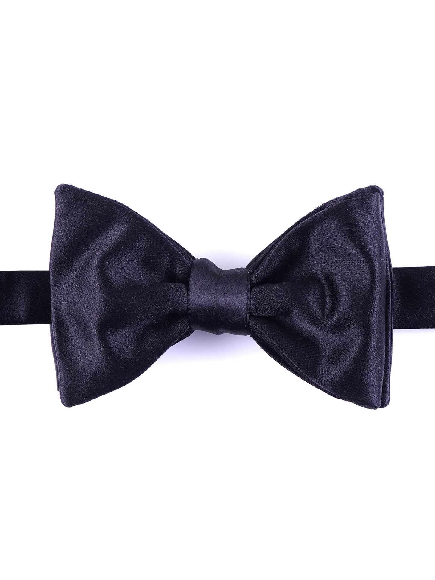 AMANTEA pre-tied black bow tie in satin silk