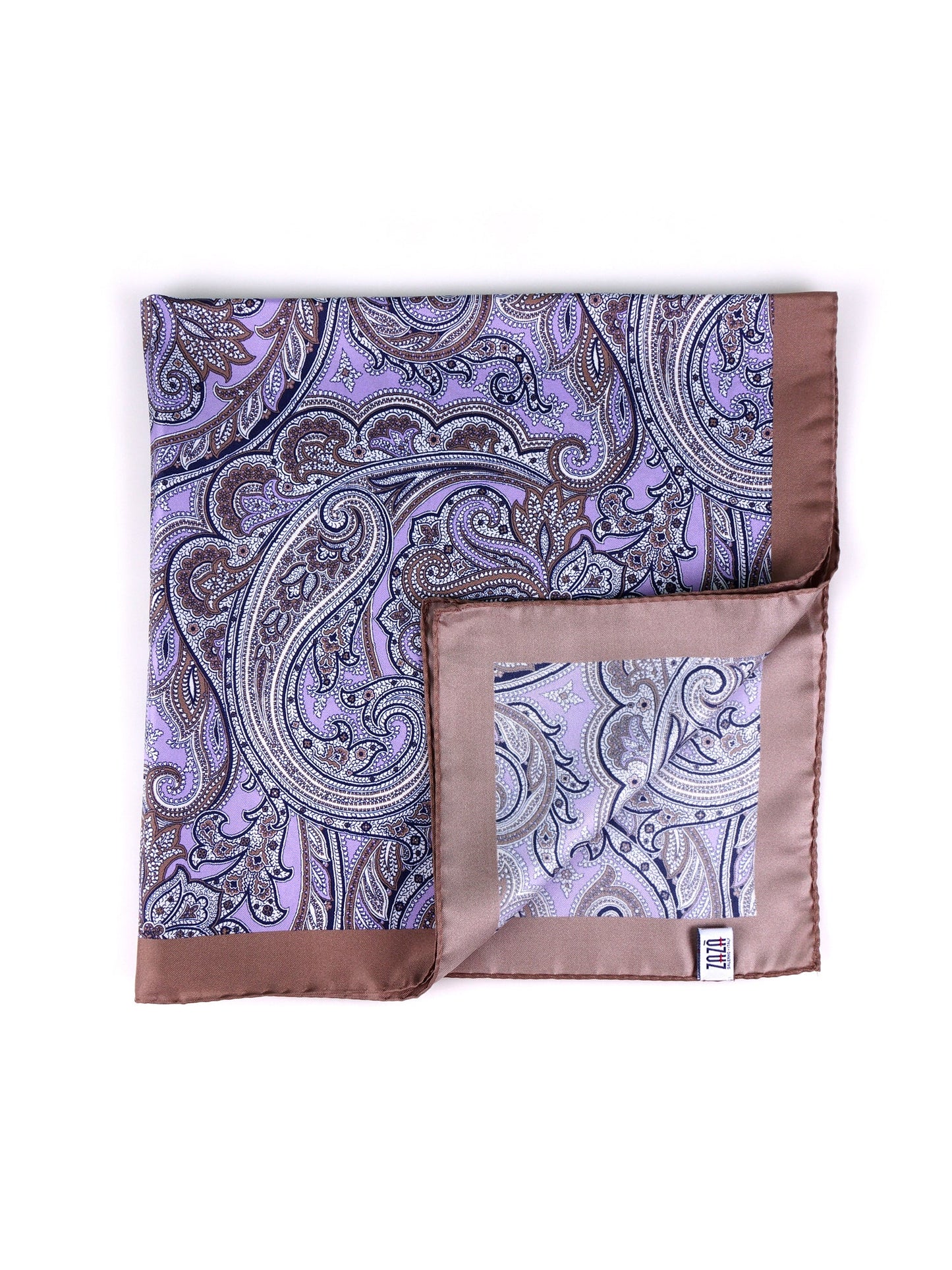 ARABESQUE wisteria printed silk foulard