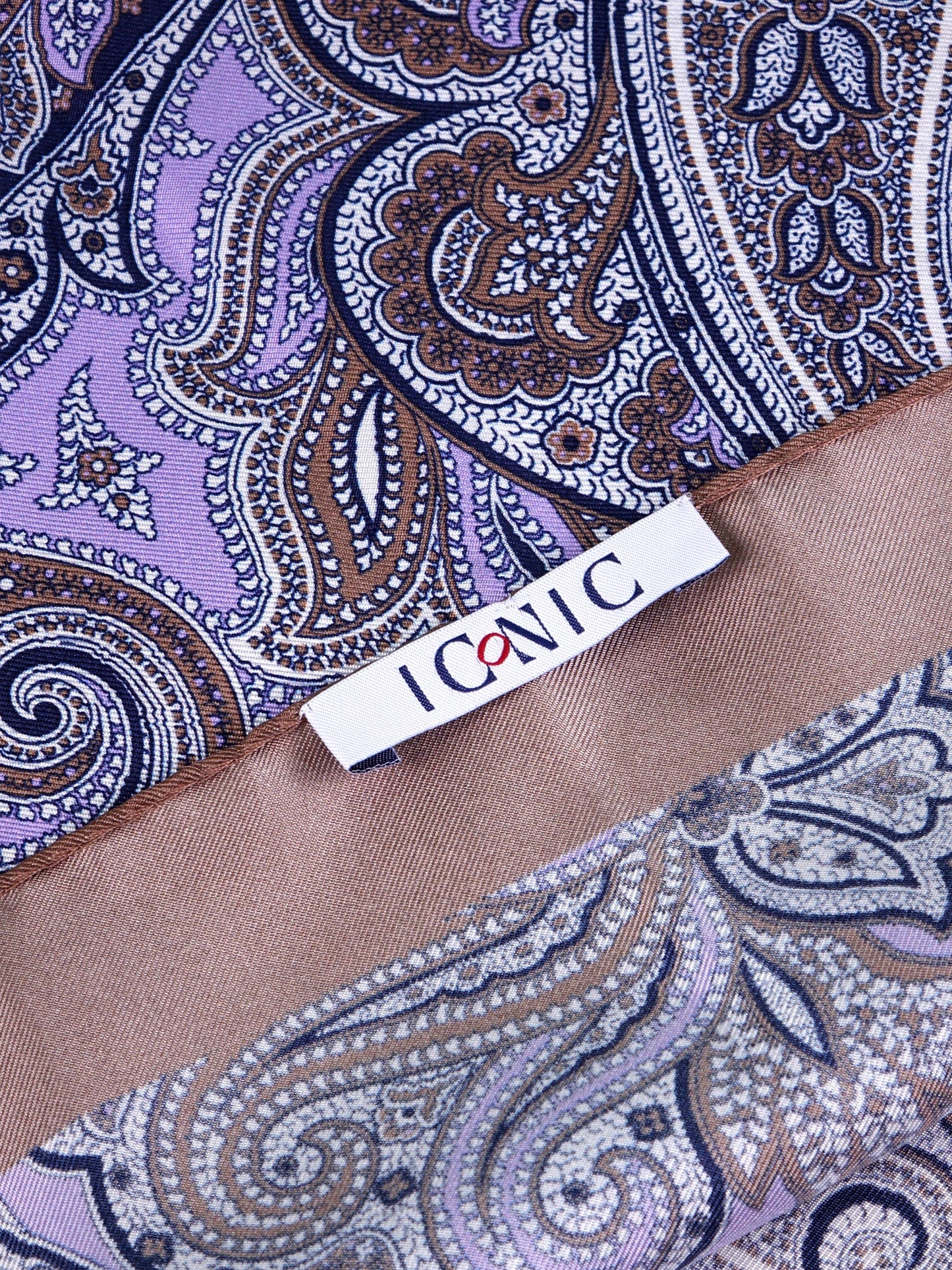 ARABESQUE wisteria printed silk foulard