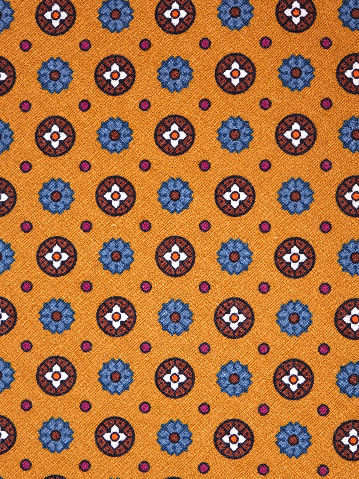 ARMAS ochre 3-fold tie in madder silk