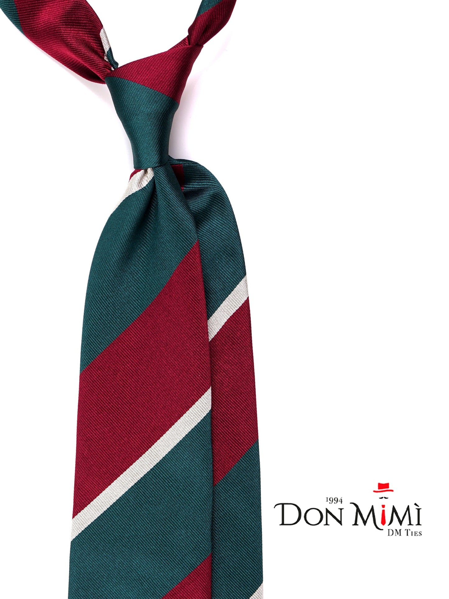 ARMENDE 3-fold tie in burgundy jacquard silk