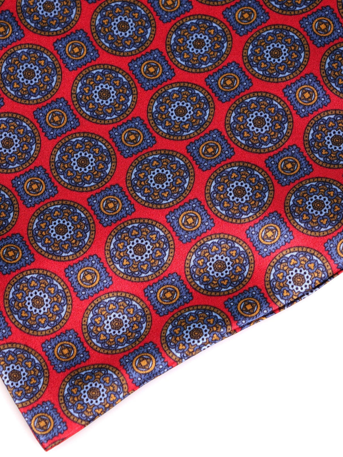 SAMMIT Red double-pointed printed silk satin ascot