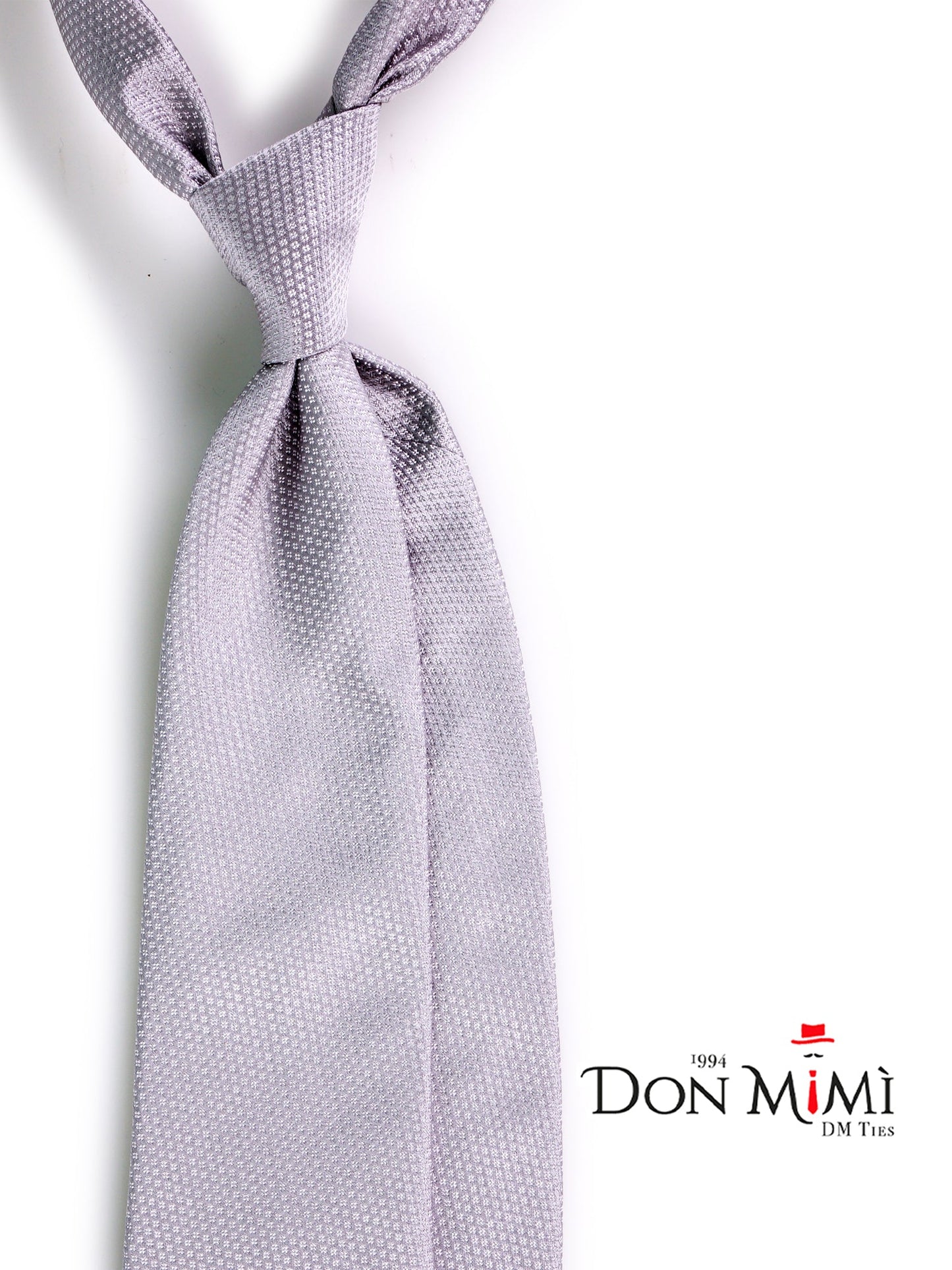 3 Fold Tie grey ASHFORD woven silk