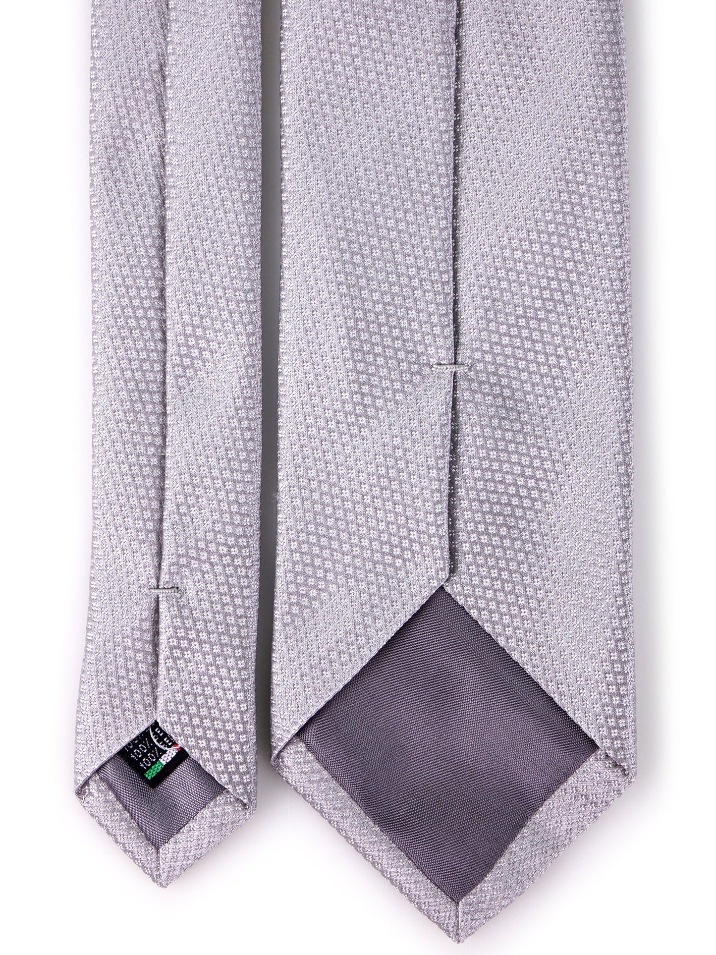 3 Fold Tie grey ASHFORD woven silk