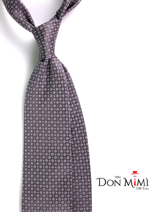3 Fold grey AURA woven silk tie