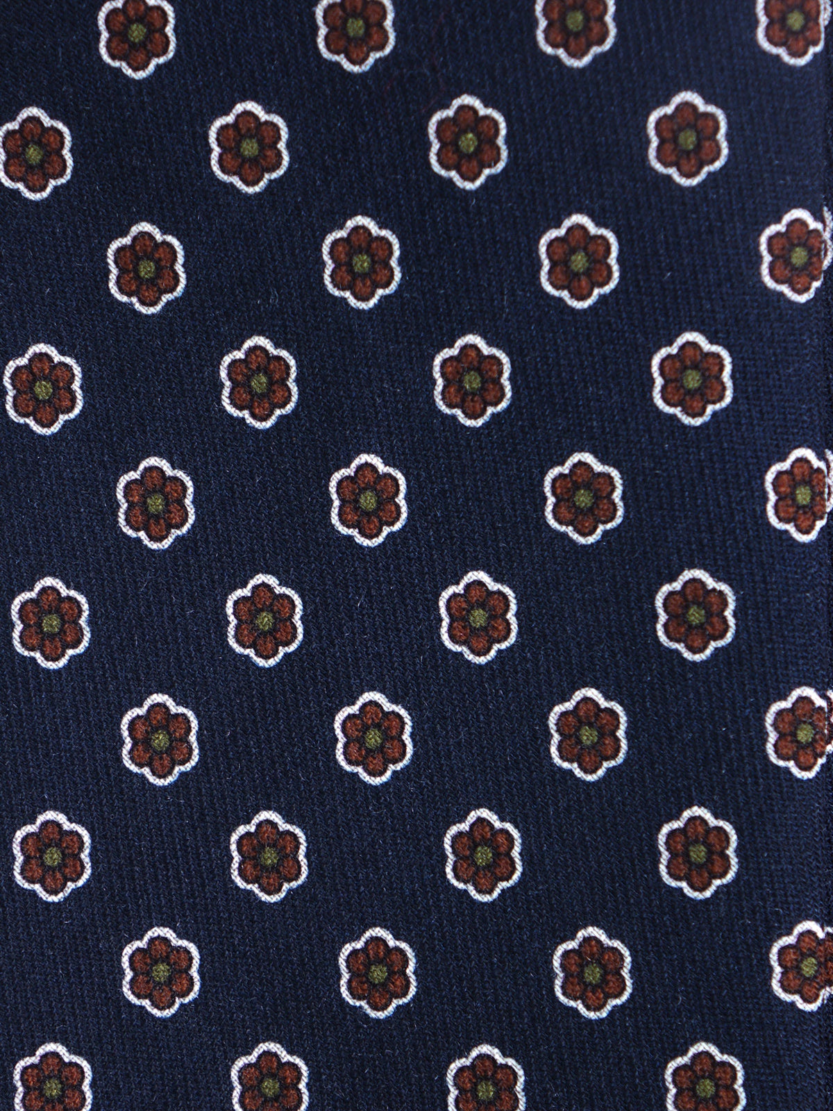 BARBUTI 3-fold tie in blue printed wool challis