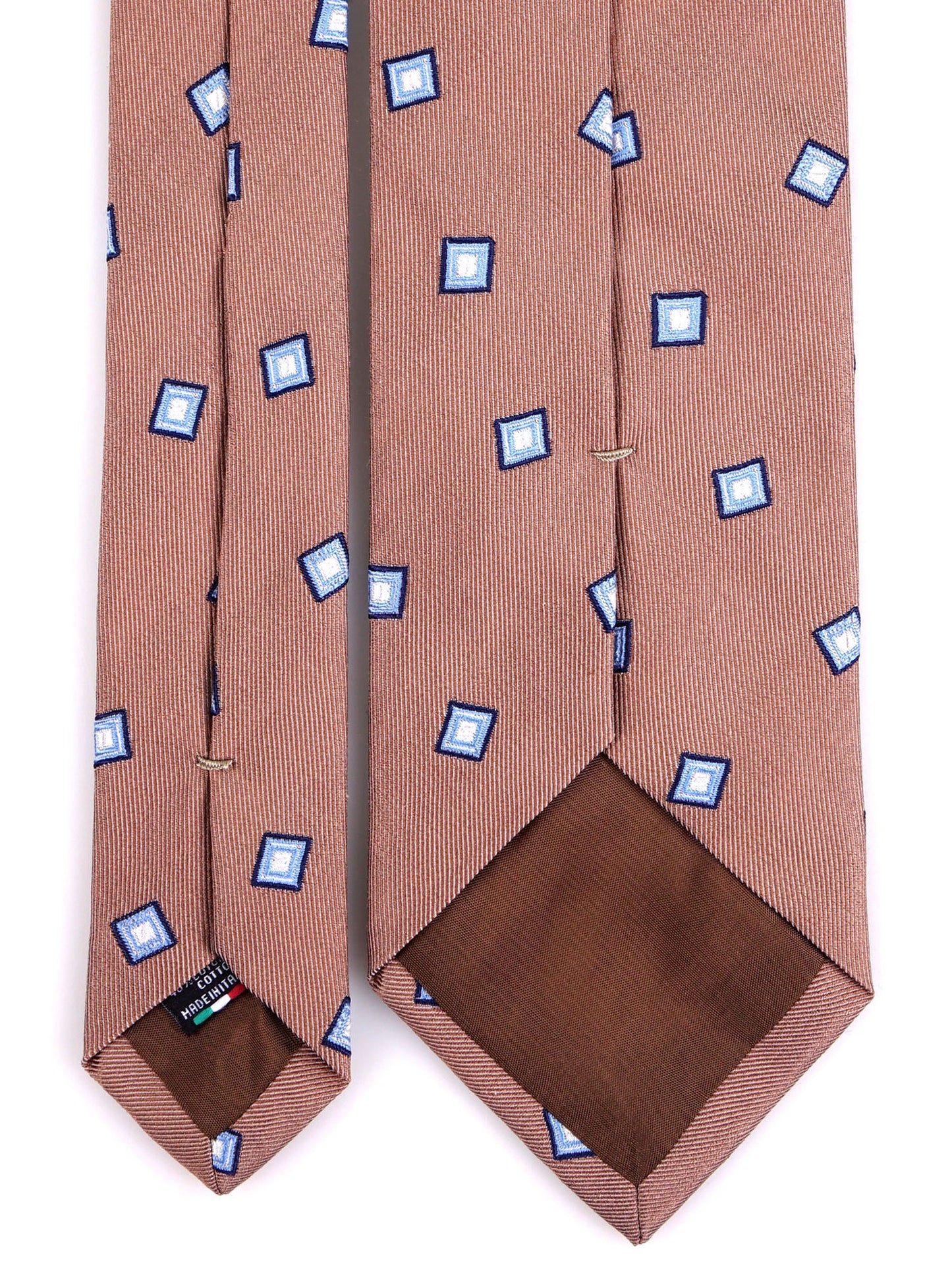 3 folds tie BIRDIE silk\cotton camel