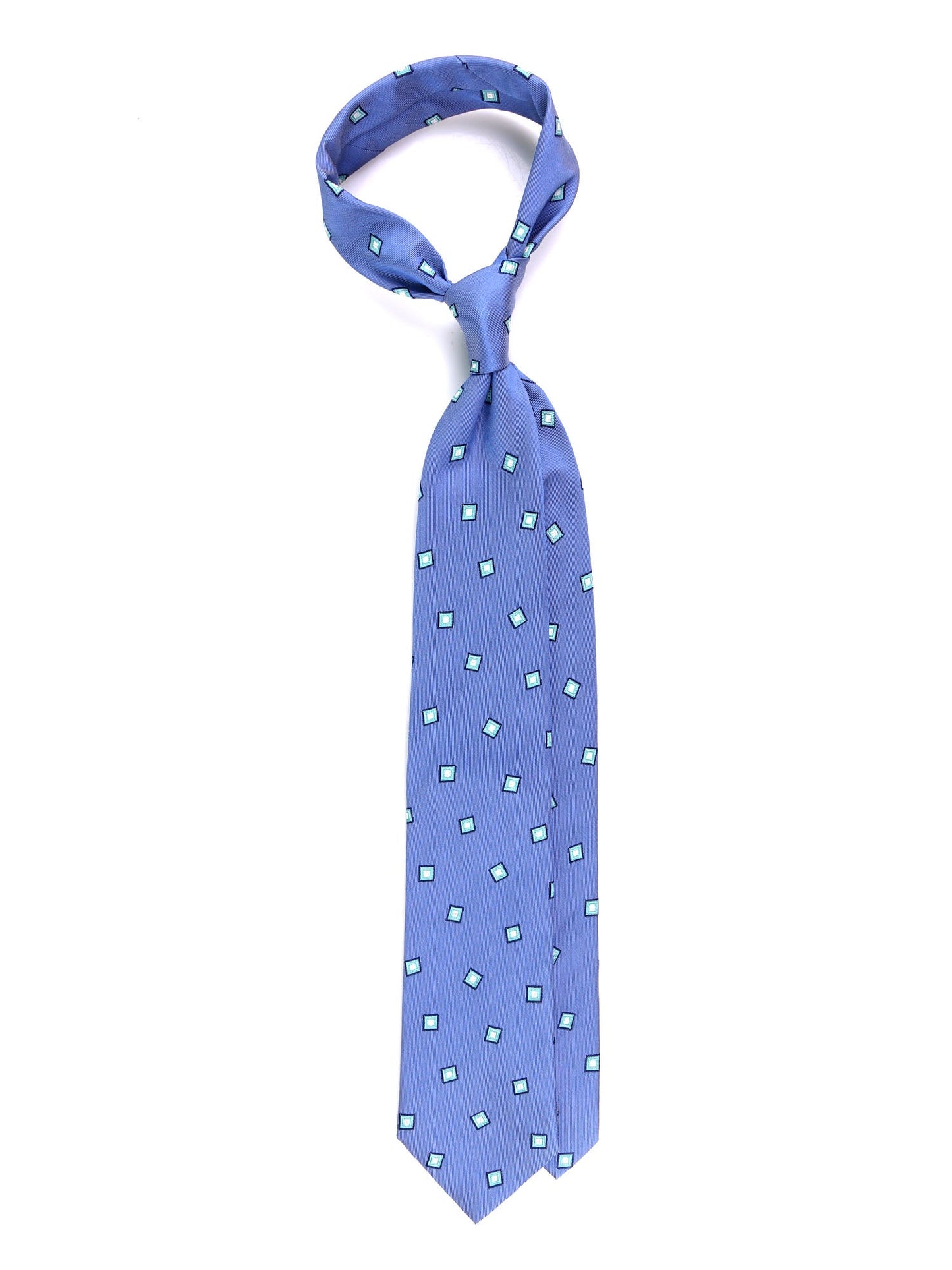 Light Blue Silk/Cotton BIRDIE 3-Fold Tie
