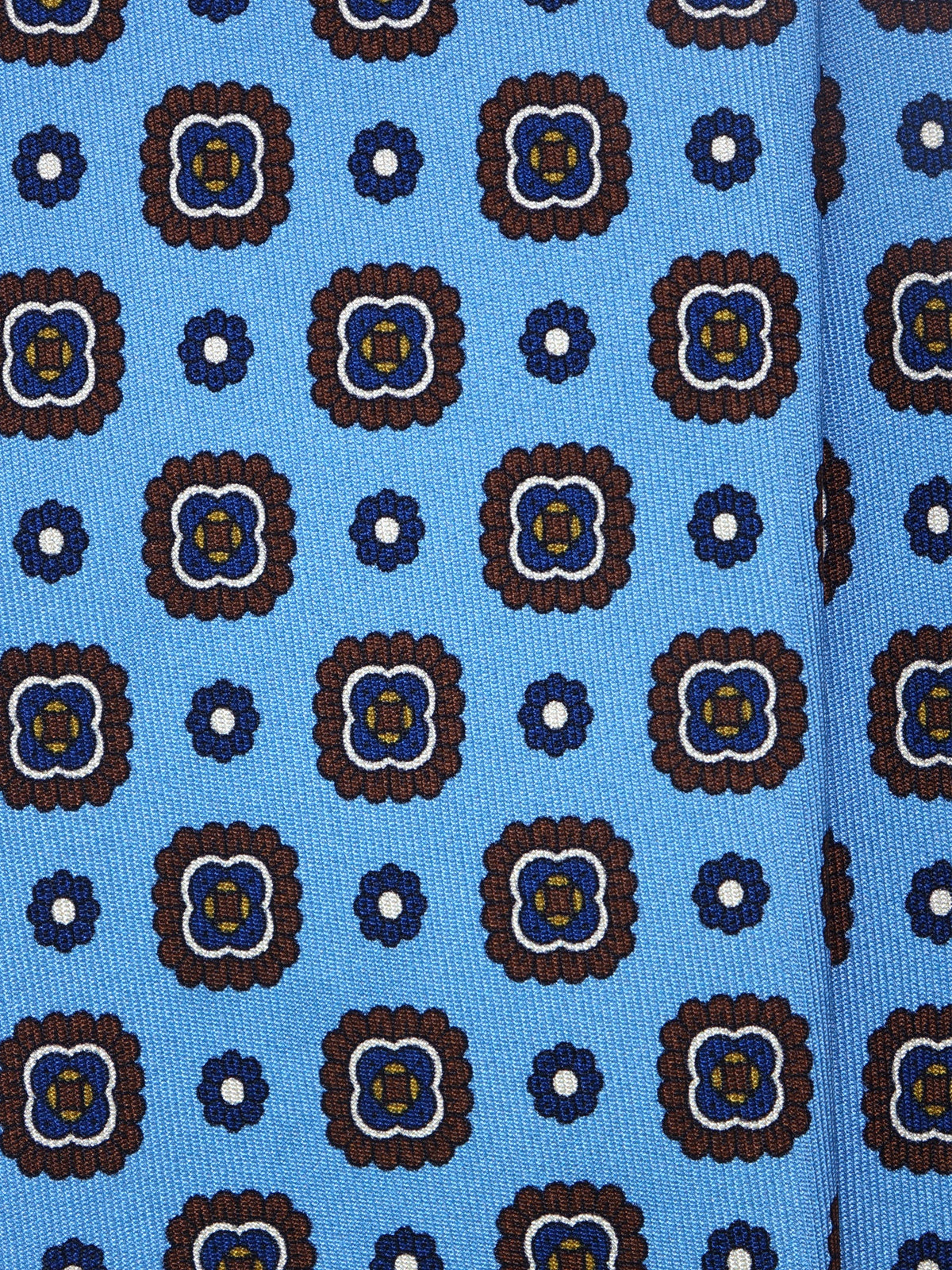 BLAZE 3-fold tie in light blue printed silk
