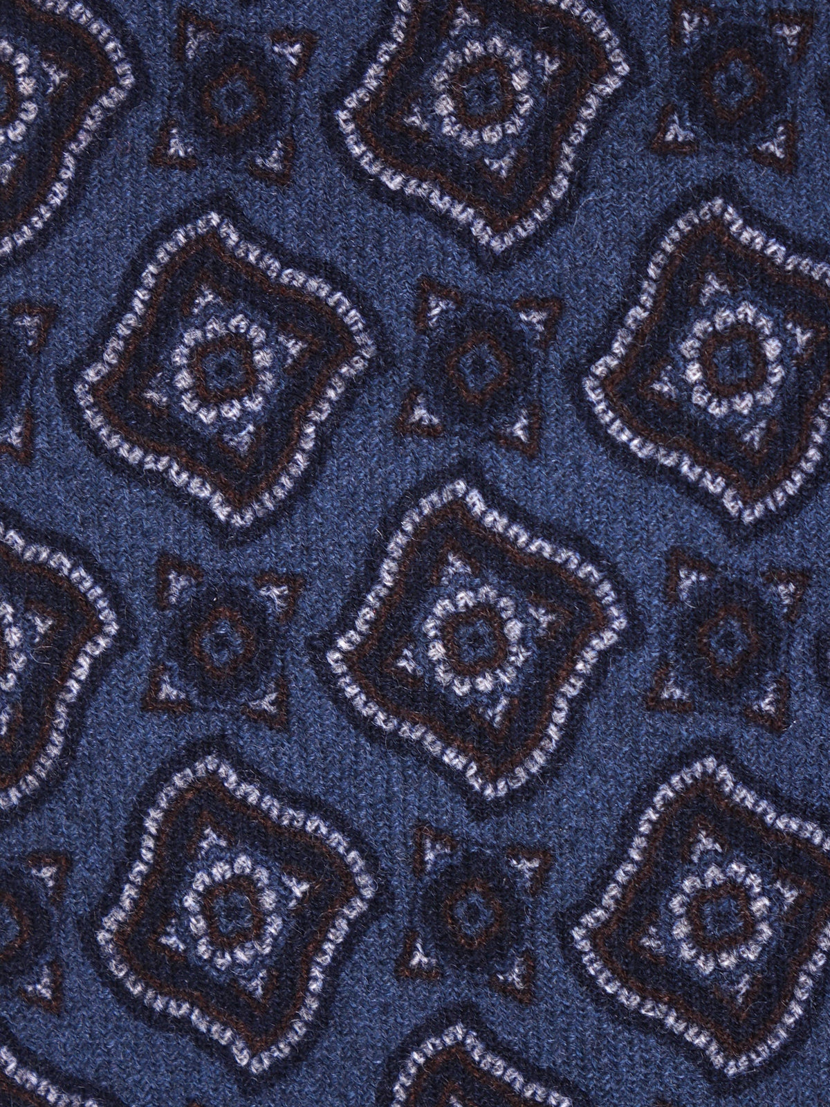 BRAUS pure wool 3-fold aviation blue tie