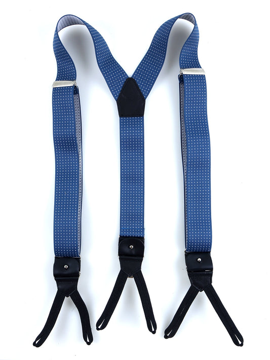 Y-strap in polka dot elastic with ties and clips ELASTIC Blue avion