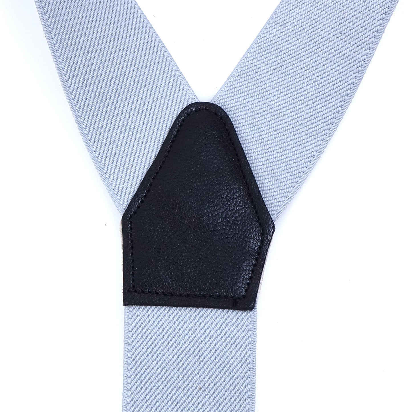 Y-shaped elastic suspenders with laces and clips ELASTIC Light Gray