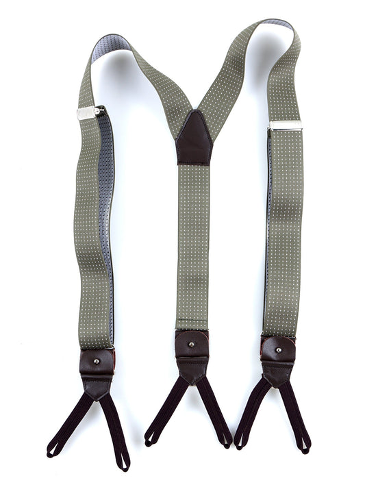 Y-strap elastic polka dot with laces and clip ELASTIC Olive Green