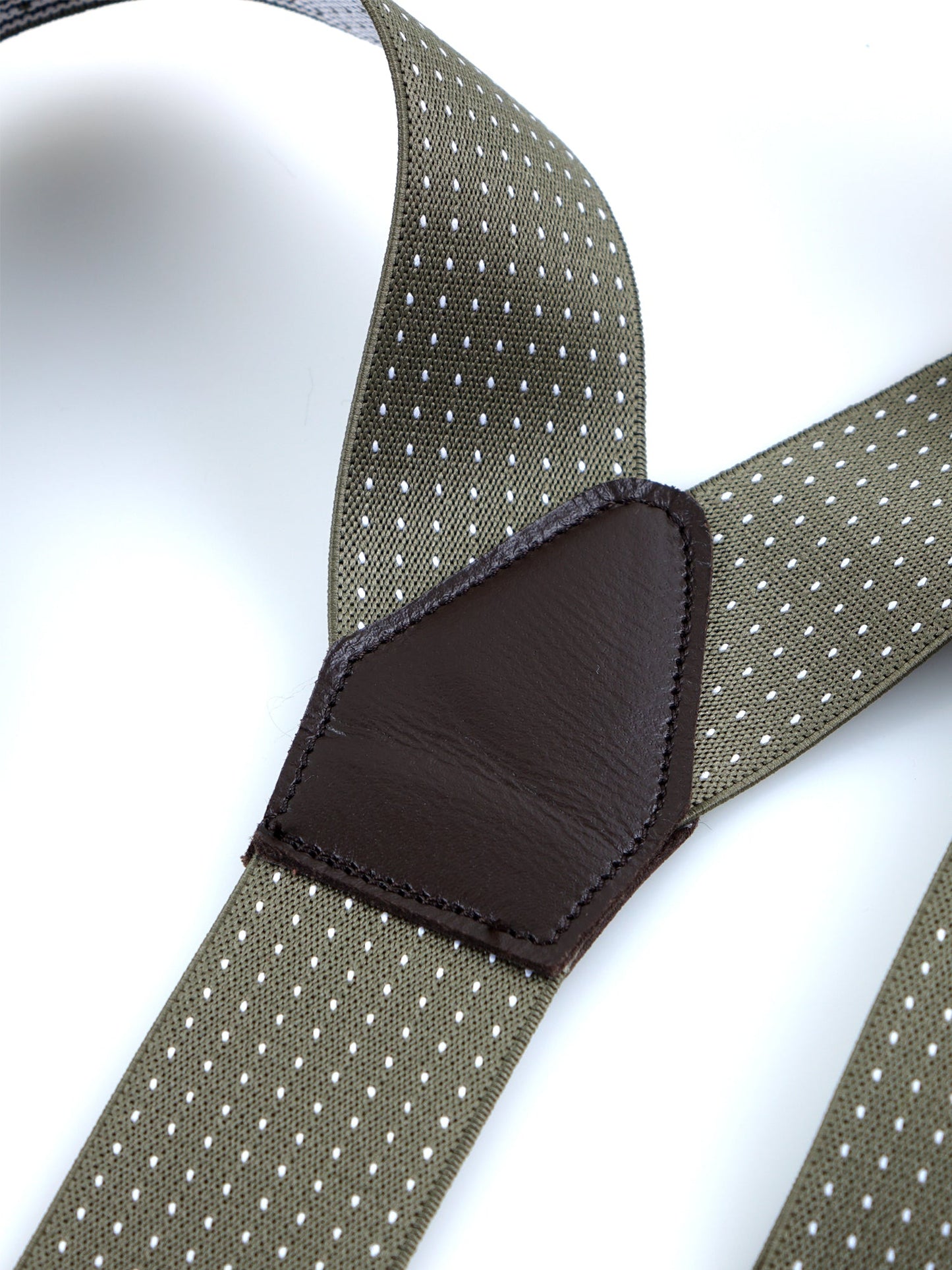 Y-strap elastic polka dot with laces and clip ELASTIC Olive Green