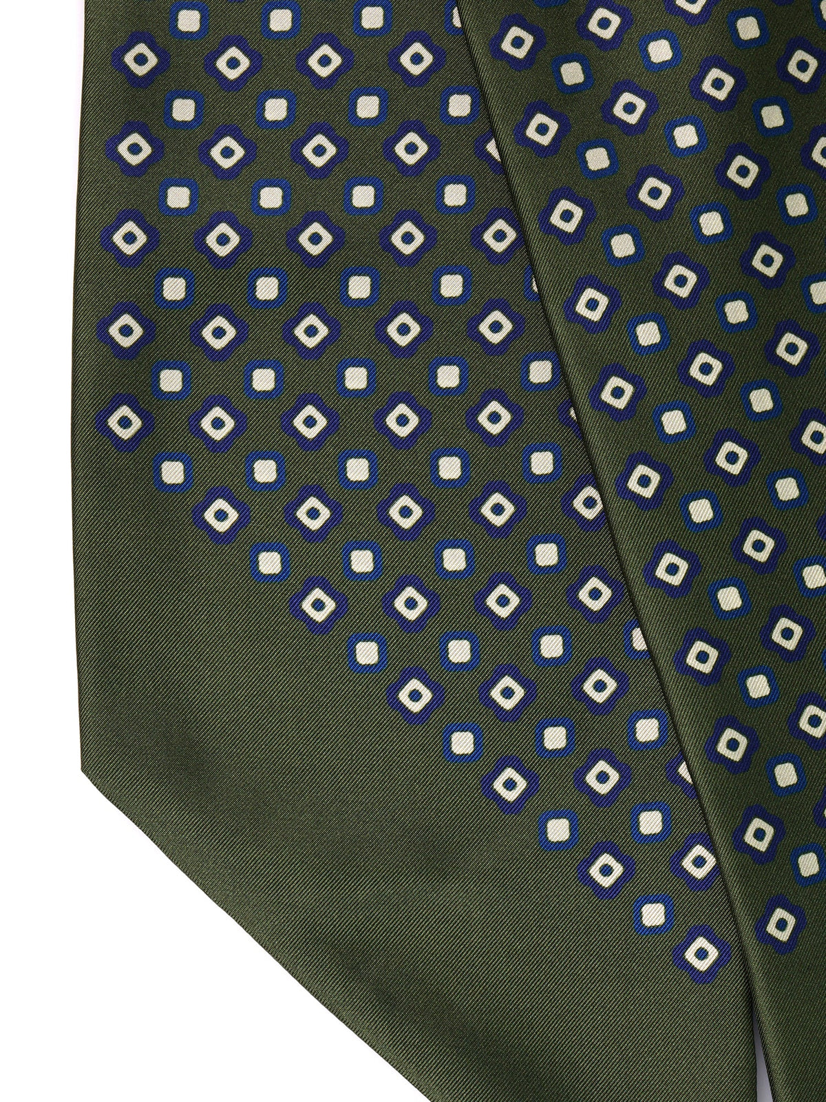 Caren green silk twill twilly
