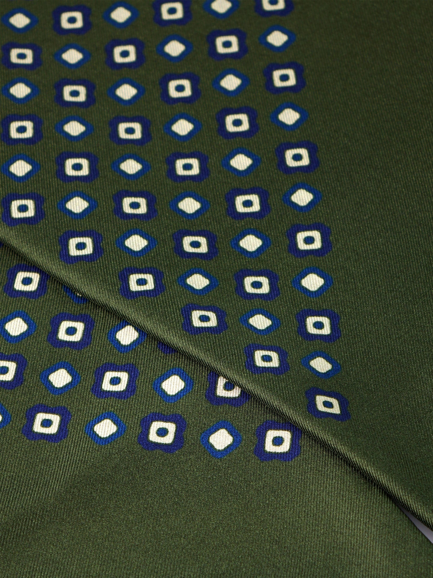 Caren green silk twill twilly