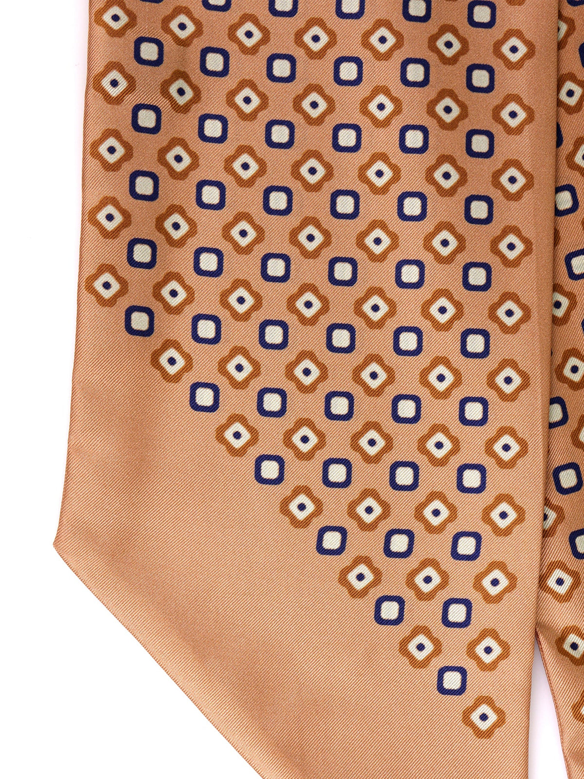 Caren light brown silk twill twilly