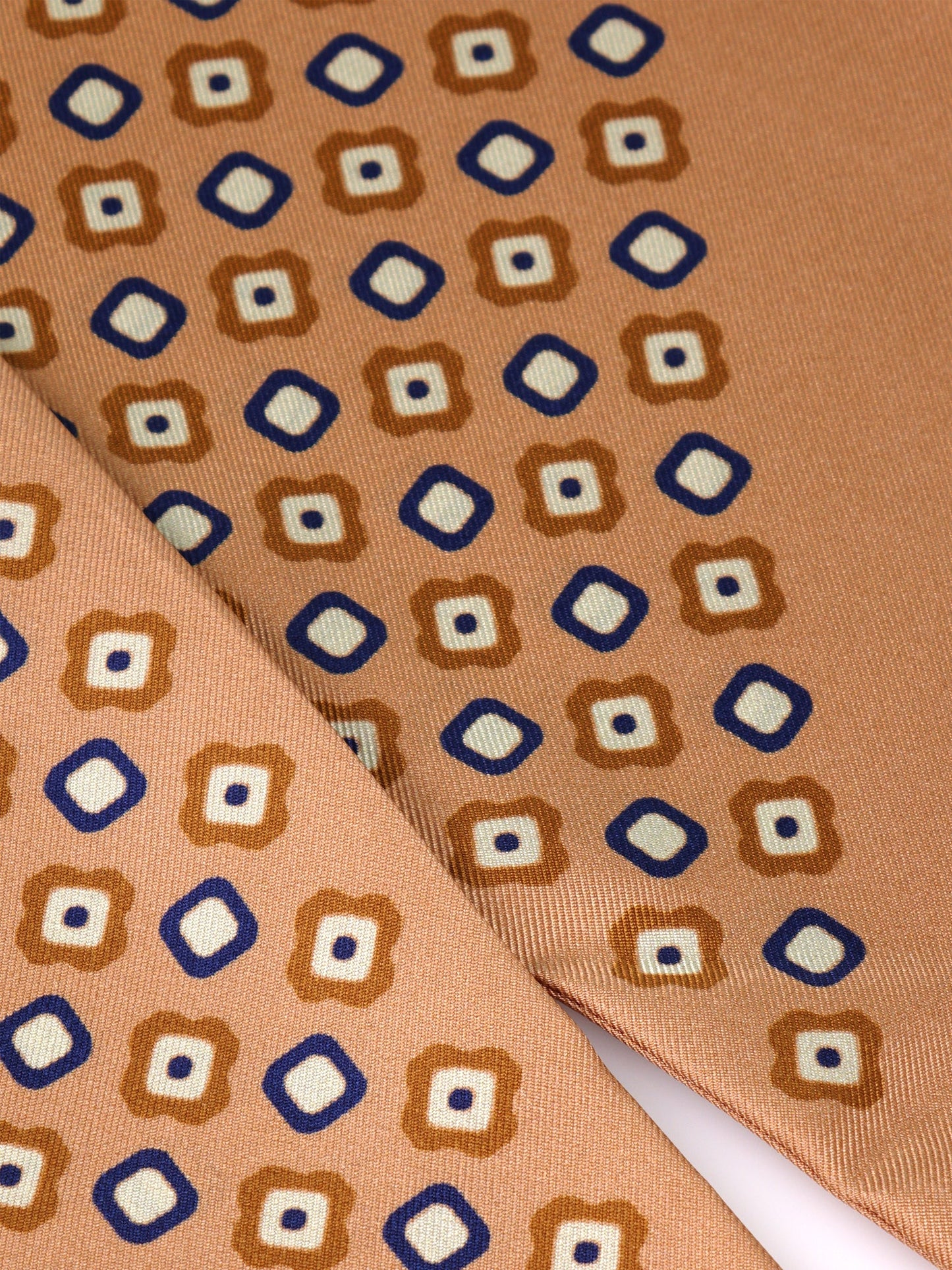 Caren light brown silk twill twilly