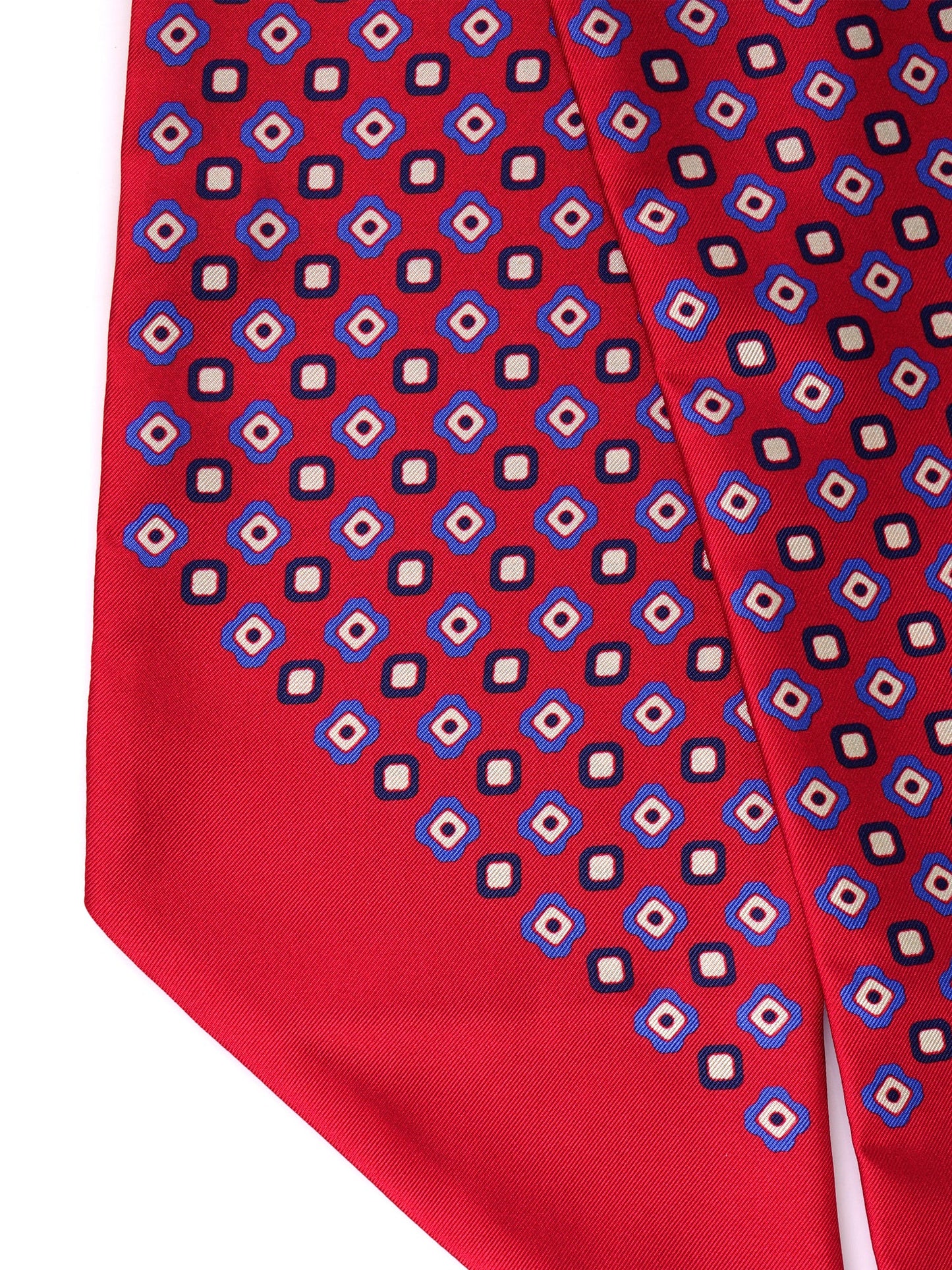 Red silk twill Caren twilly