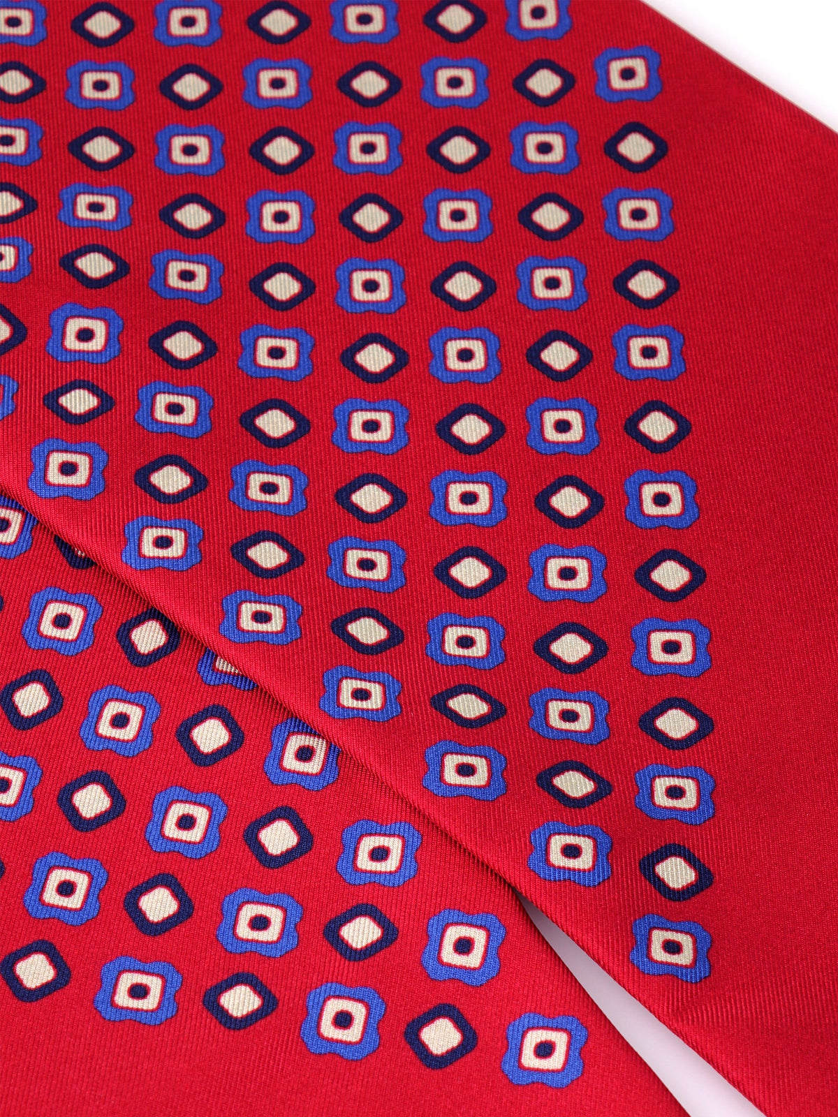 Red silk twill Caren twilly