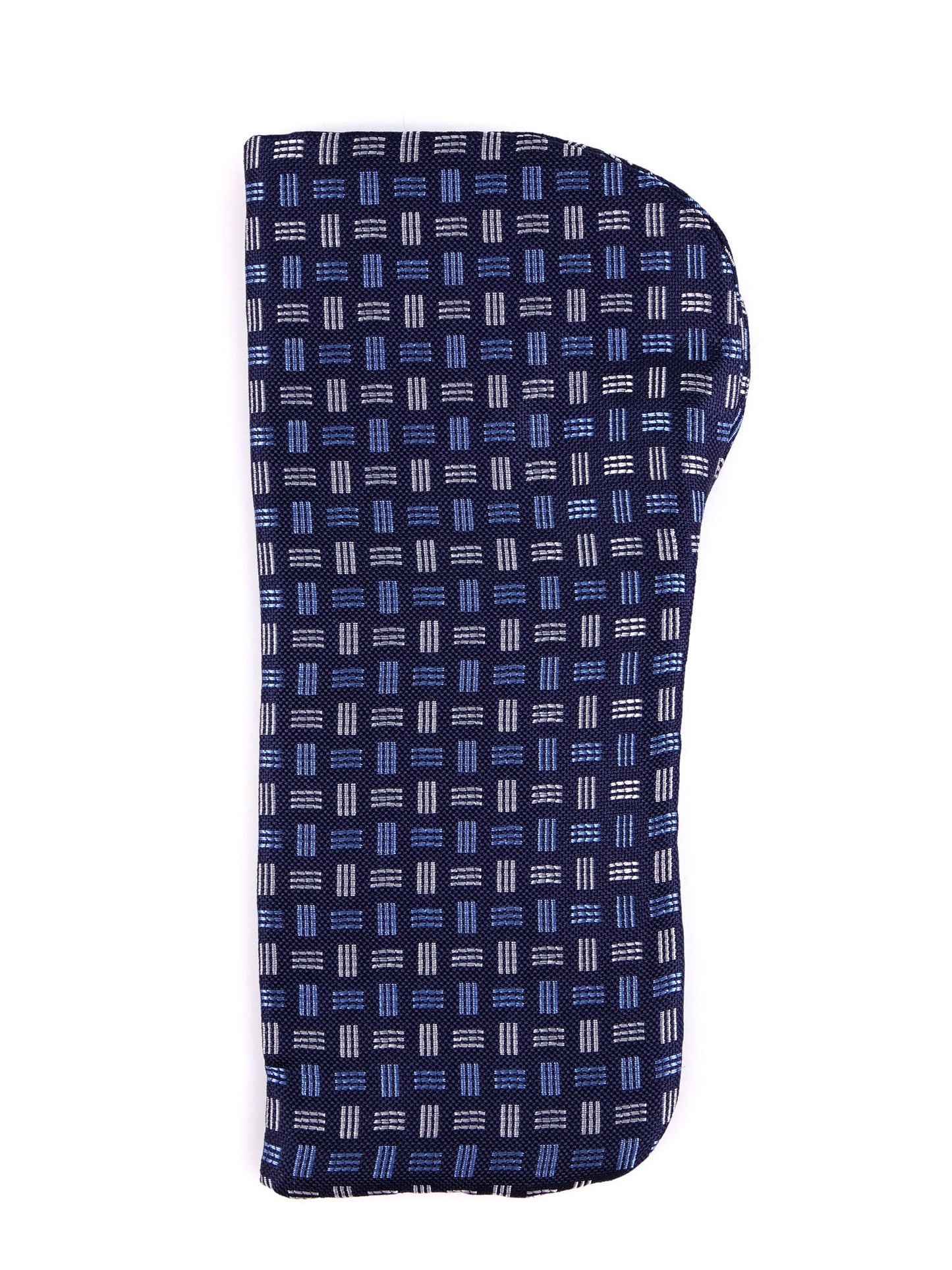 CARLOS blue woven silk glasses case