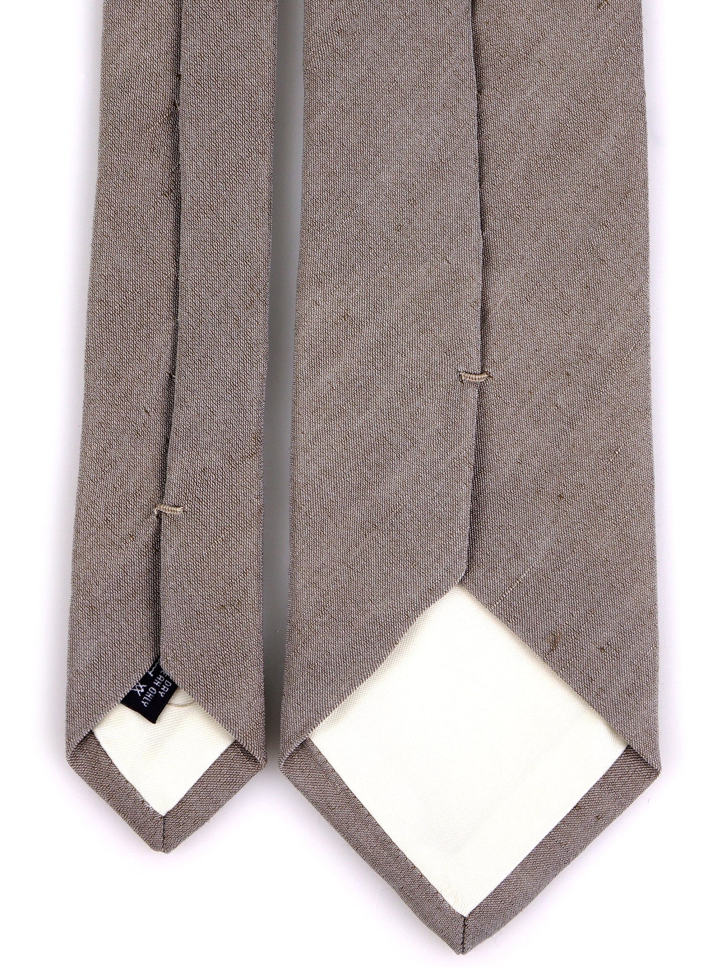 3-fold CARTIE silk\linen tie grey