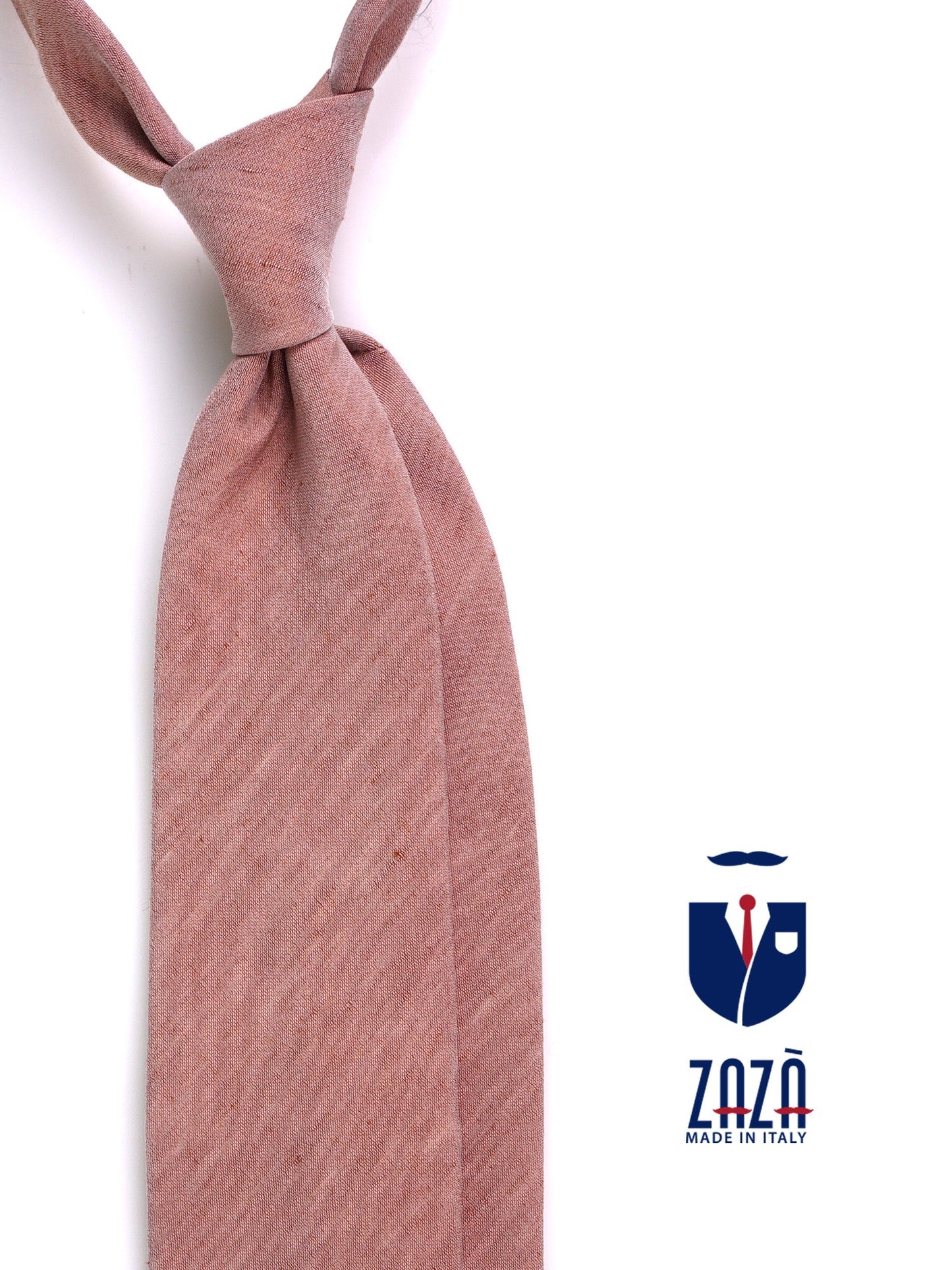 3 fold tie CARTIE silk\linen light brown