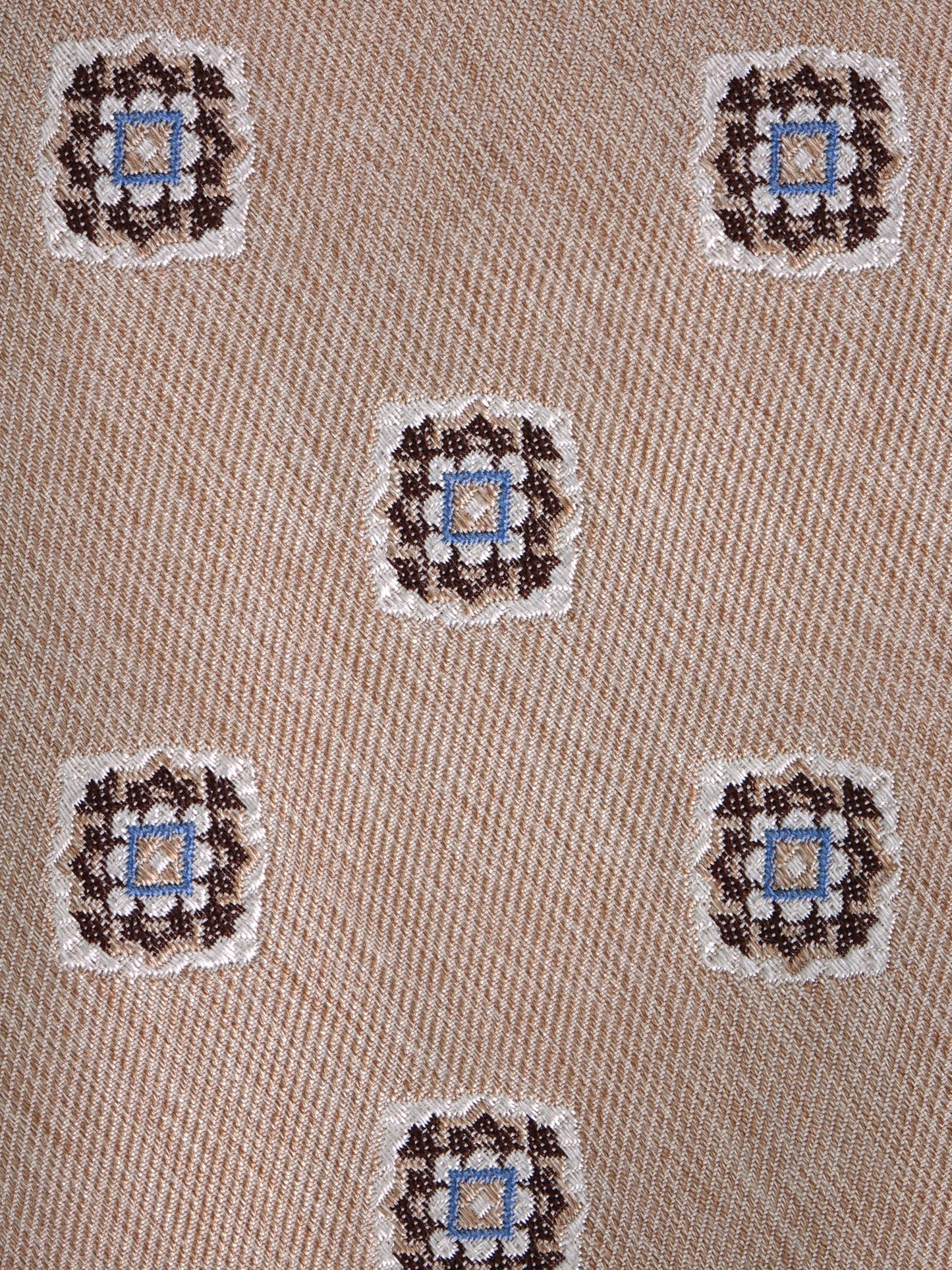 CASE 3-fold tie in Beige jacquard silk