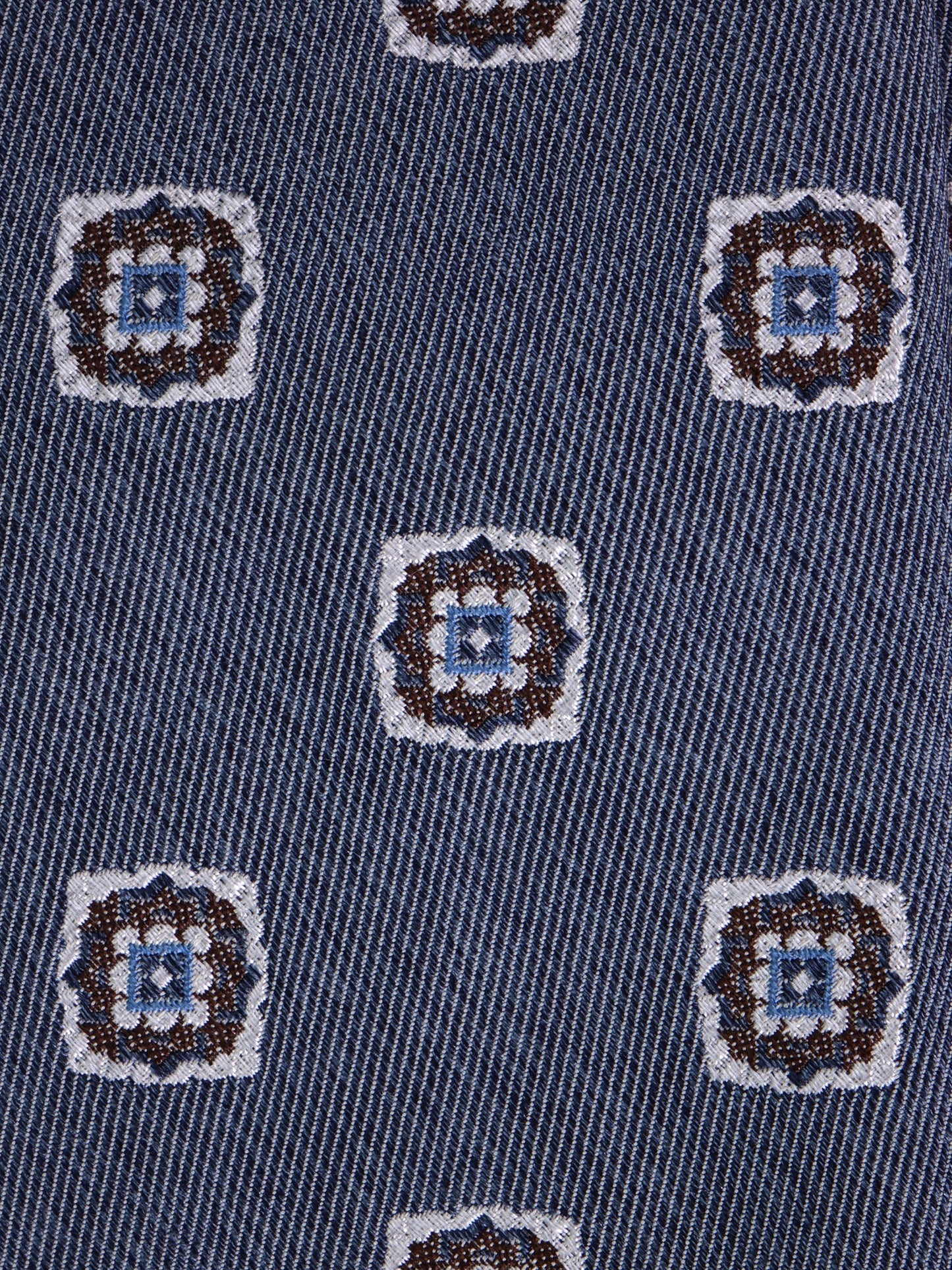 CASE 3-fold tie in Blue jacquard silk