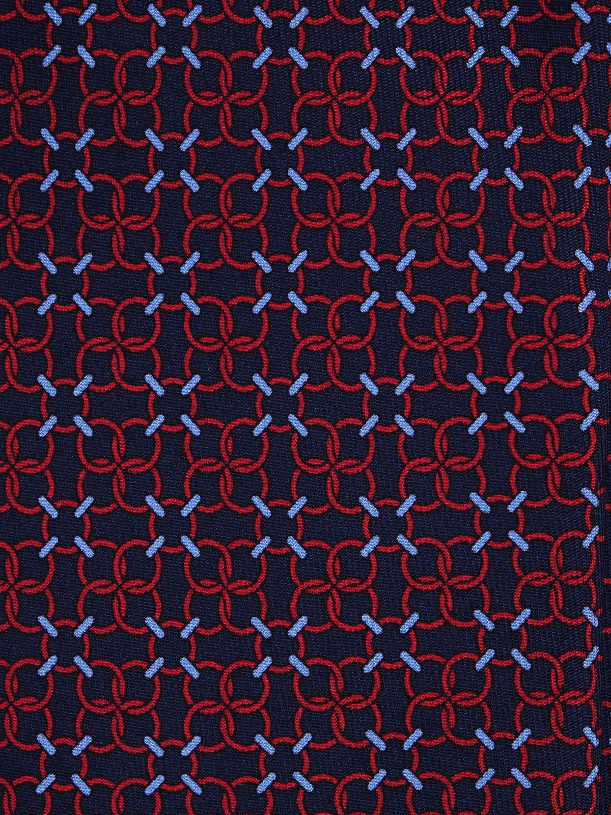 CHARI blue 3-fold printed silk tie