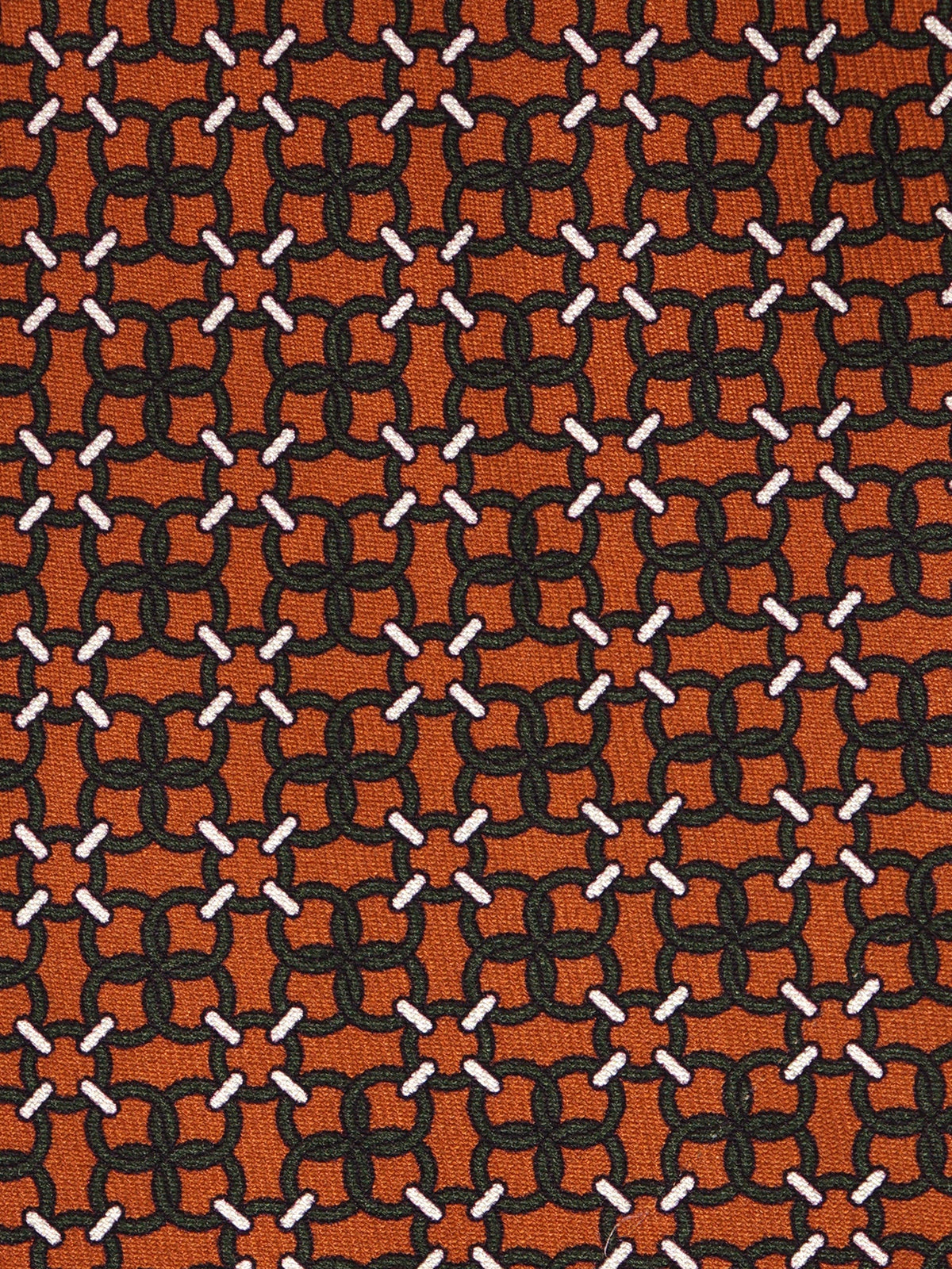 CHARI light brown 3-fold tie in printed silk