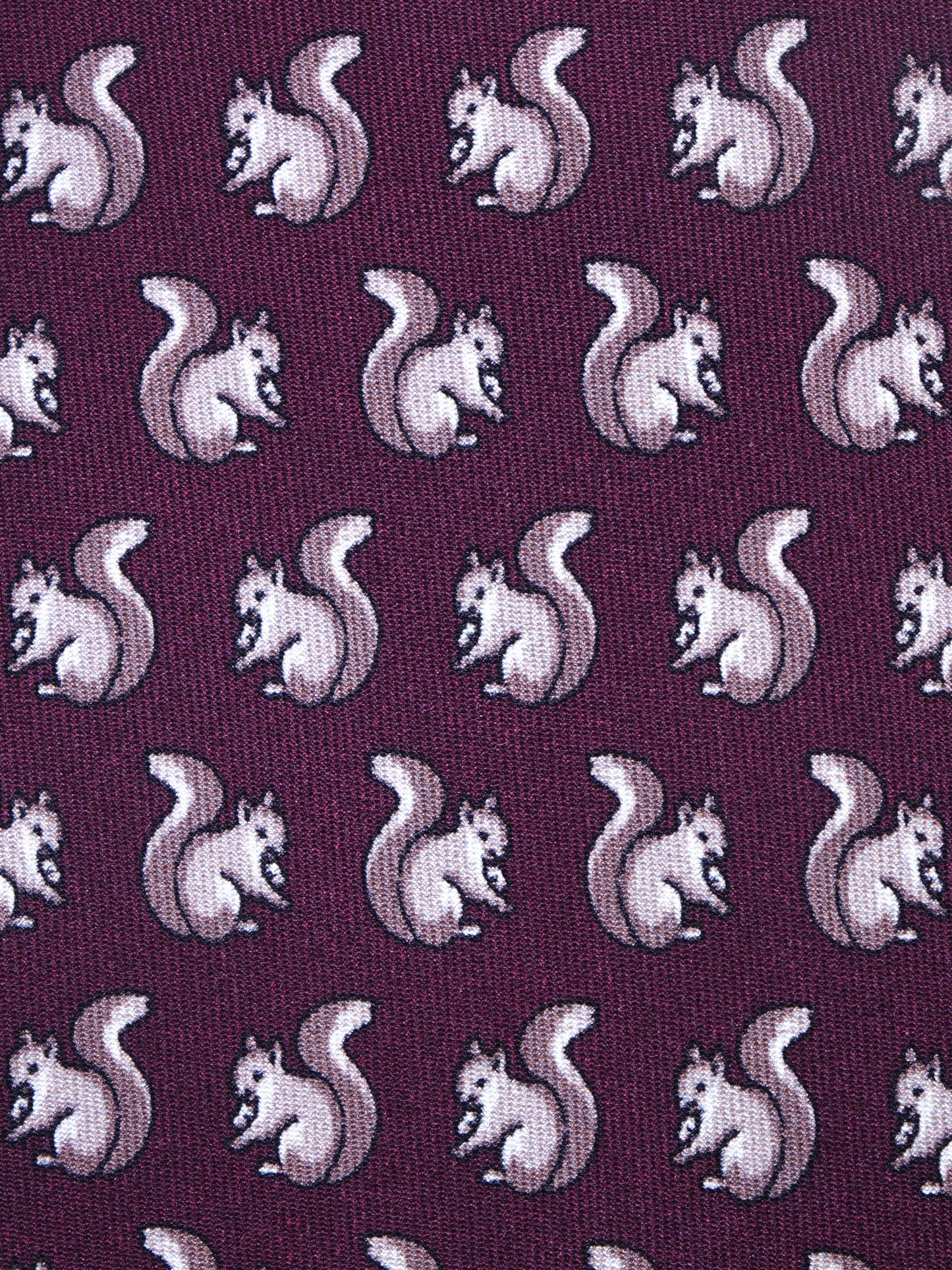 CHIP 3-fold tie in burgundy printed silk
