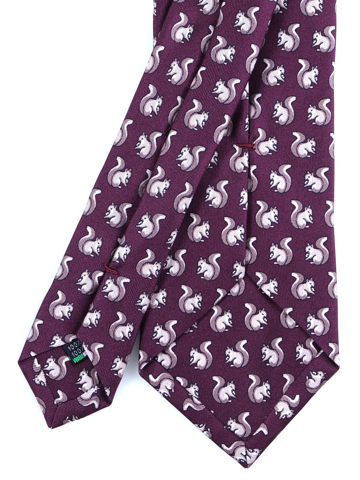 CHIP 3-fold tie in burgundy printed silk