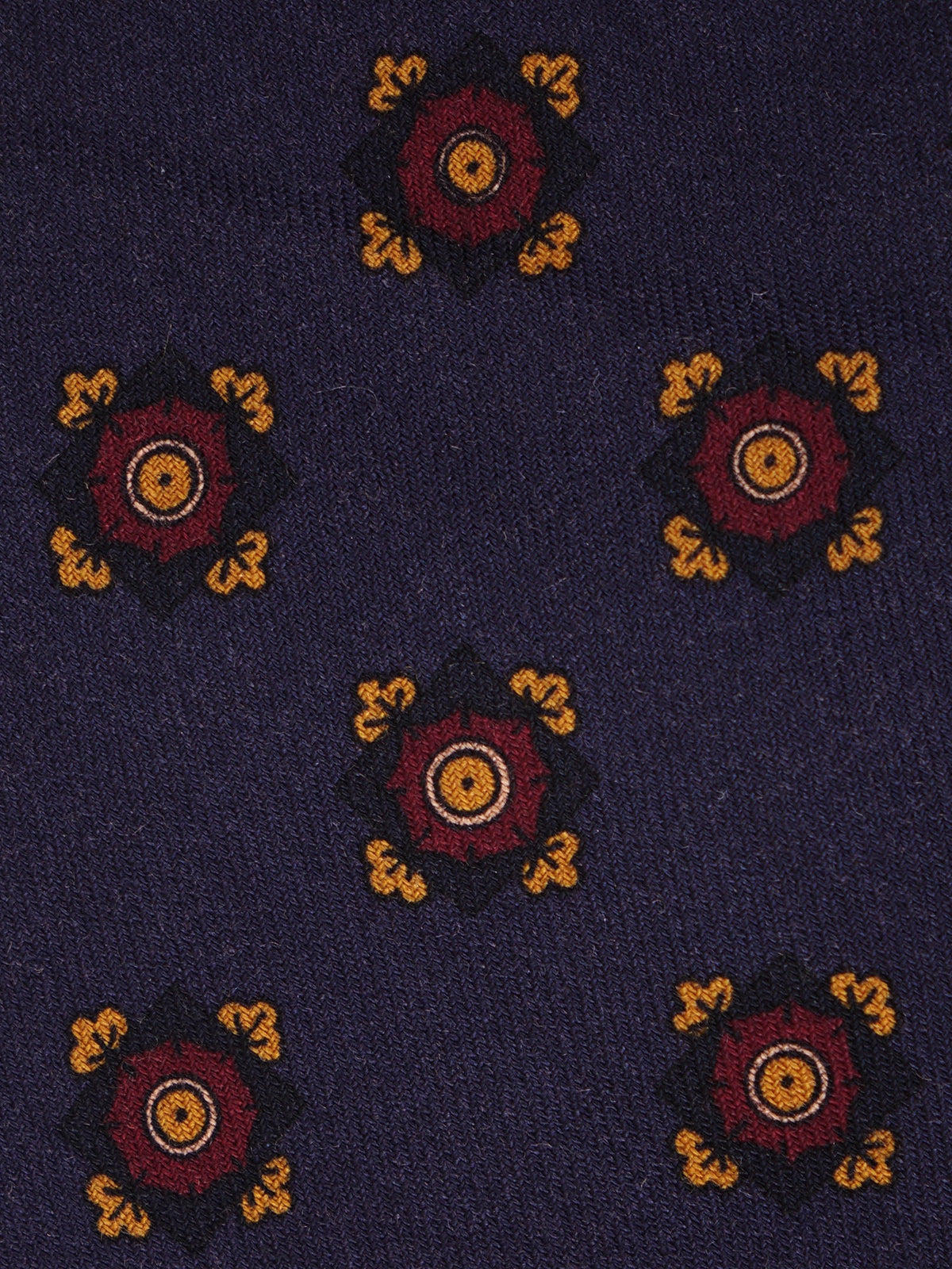 Navy blue 3-fold tie in pure wool CLOPE