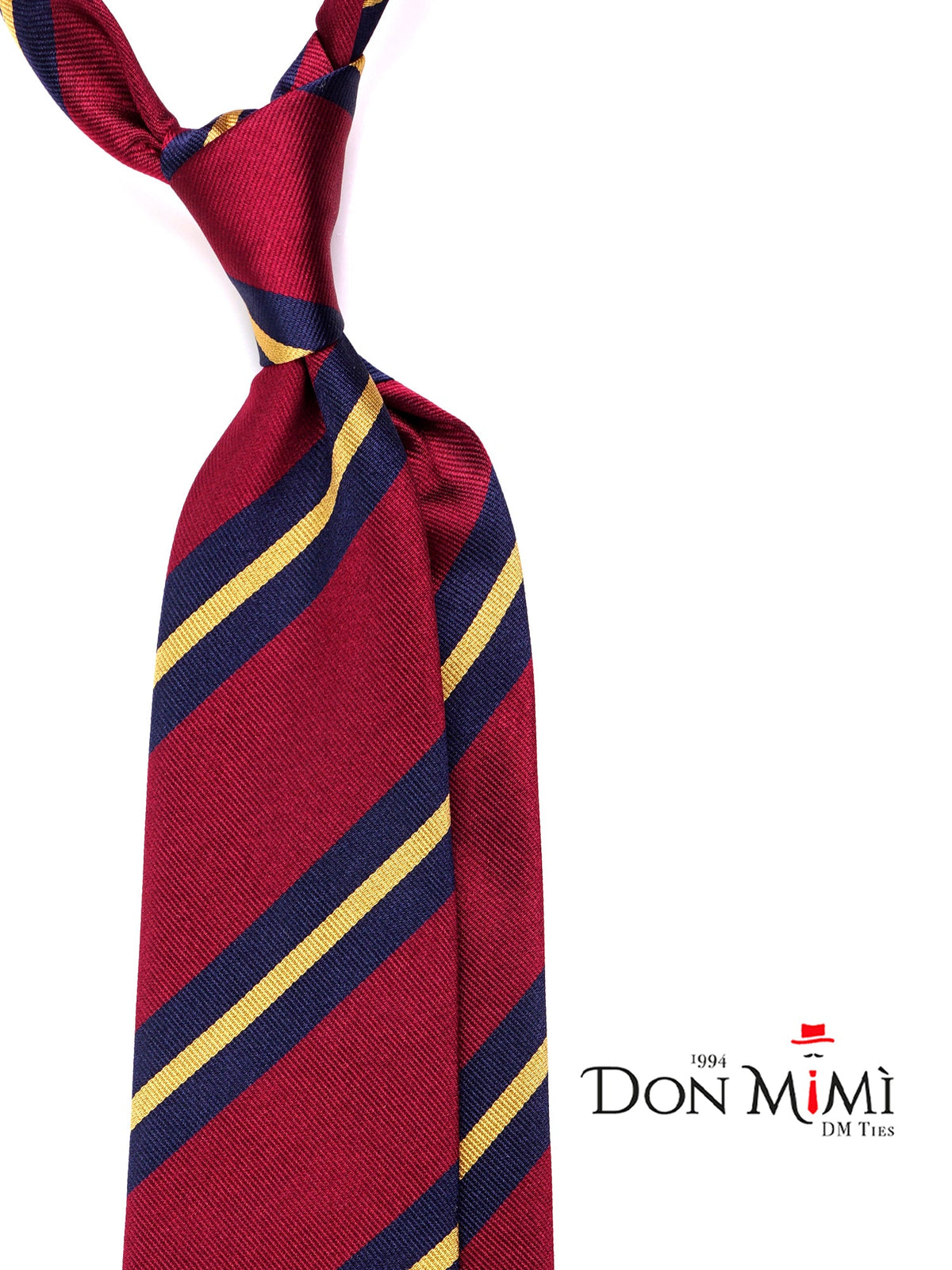 COLO 3-fold tie in burgundy jacquard silk