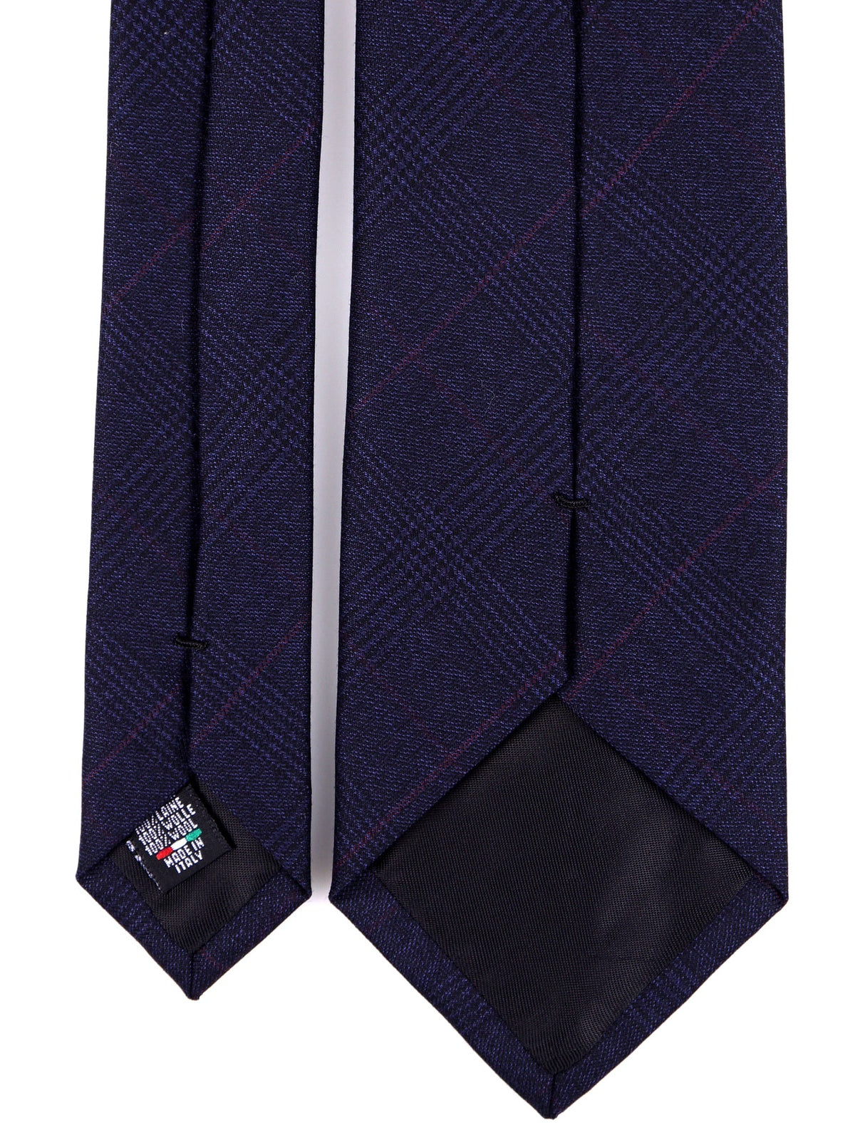 Navy blue pure wool 3-fold tie COLSUN