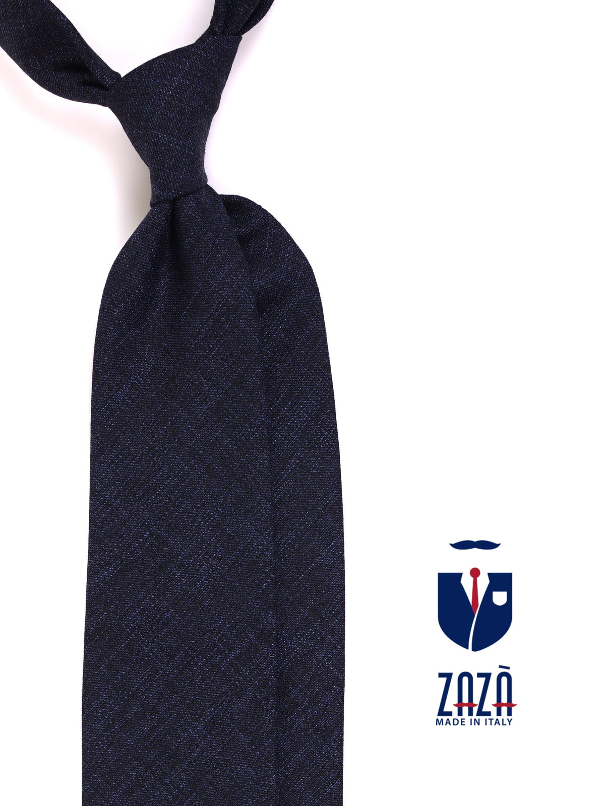 3-fold navy blue silk\wool tie COLT