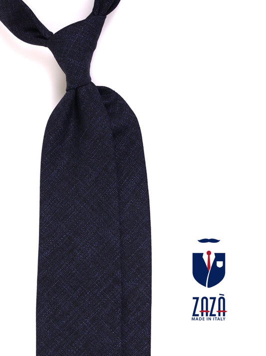 3-fold navy blue silk\wool tie COLT