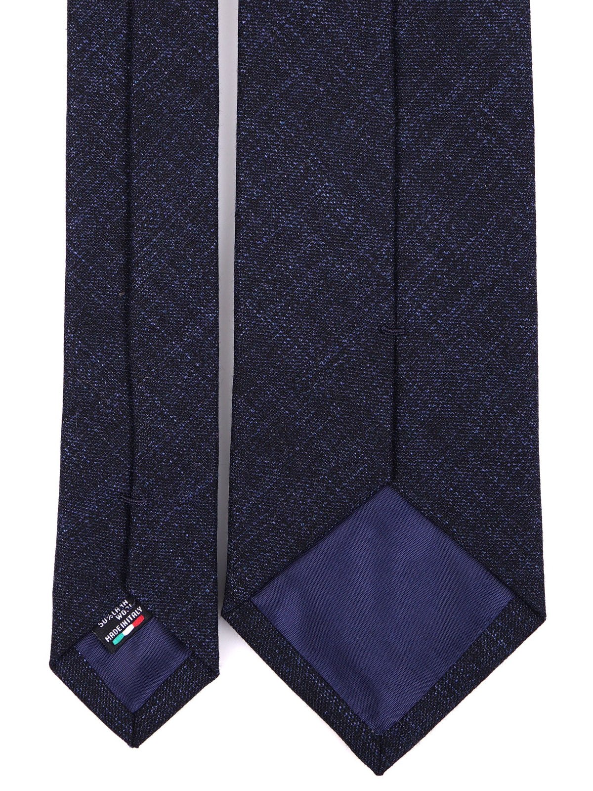 3-fold navy blue silk\wool tie COLT