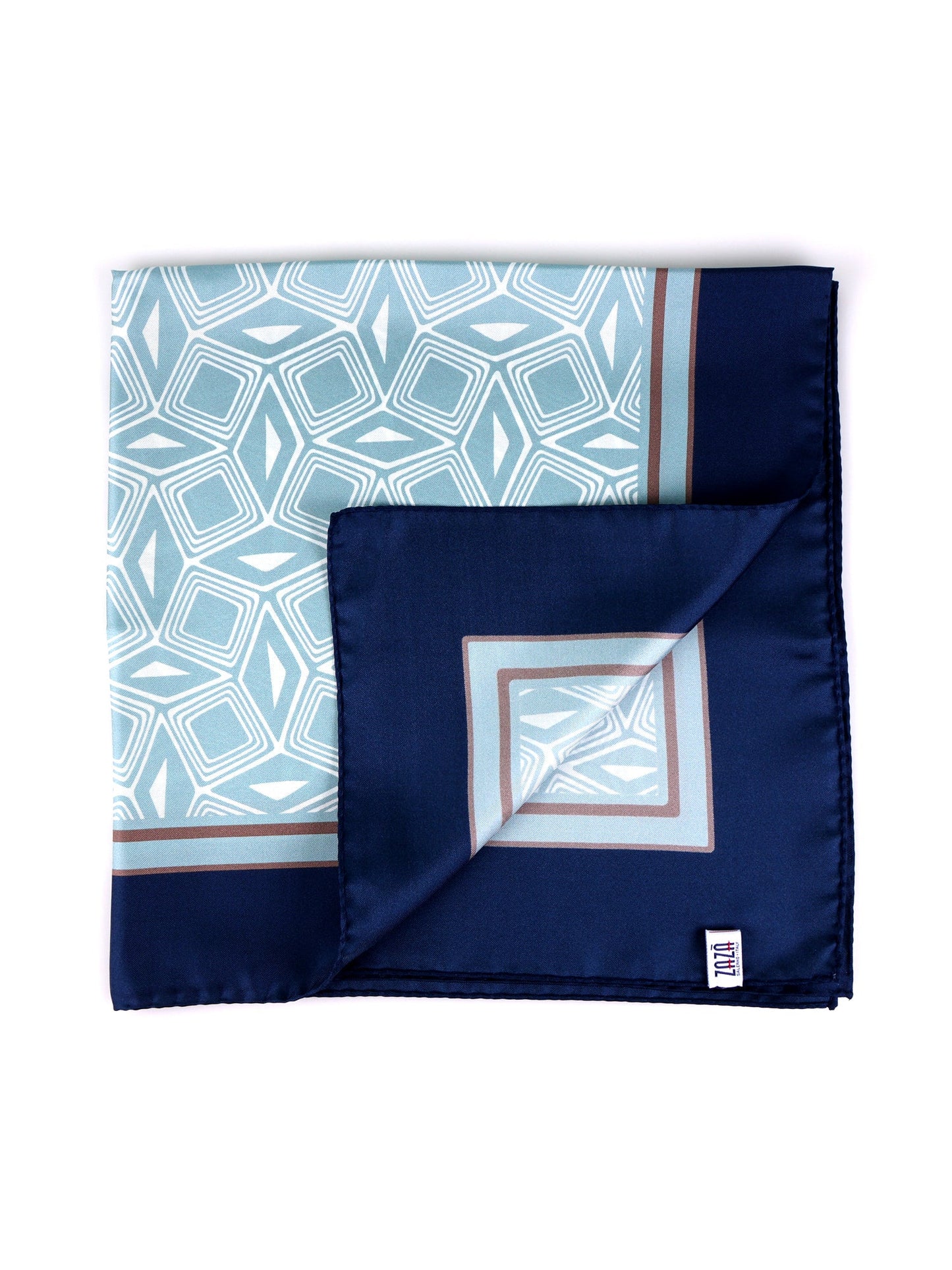 COMATOSE light green printed silk foulard
