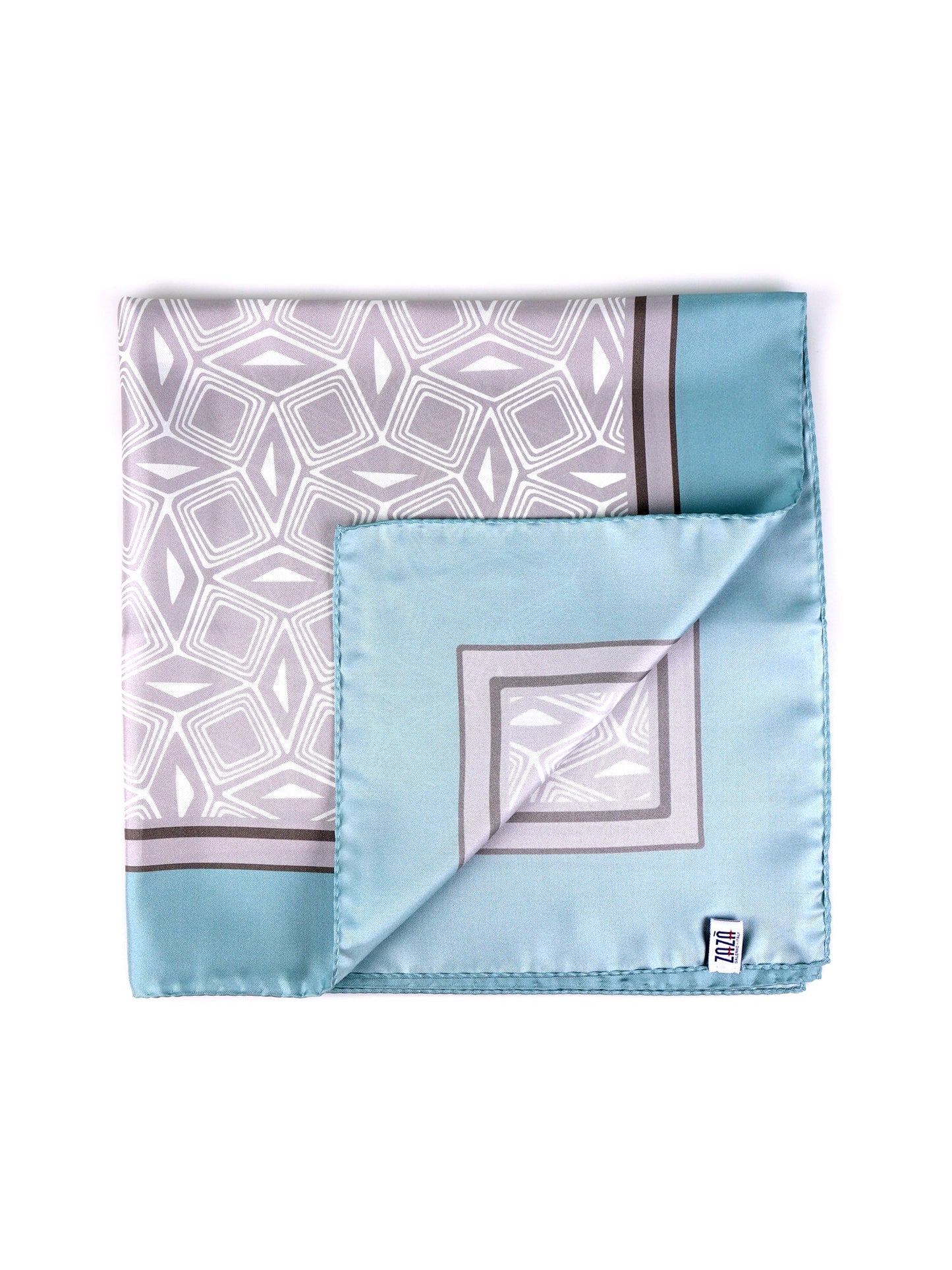 Grey printed silk COMATOSE foulard