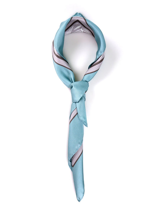 Grey printed silk COMATOSE foulard