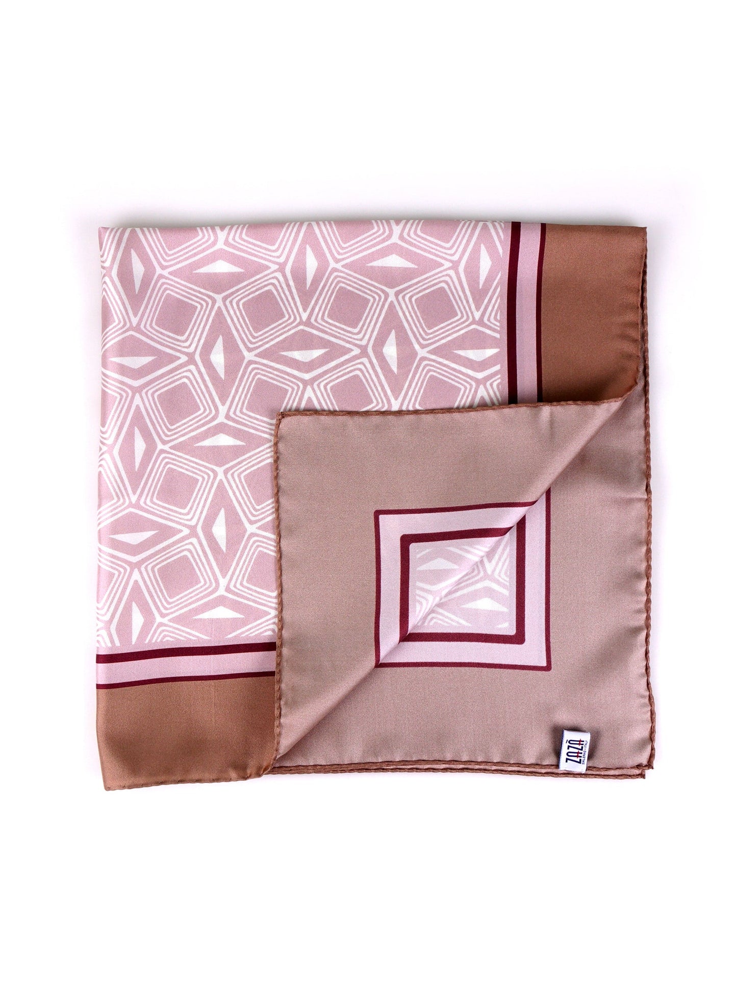 COMATOSE pink printed silk foulard